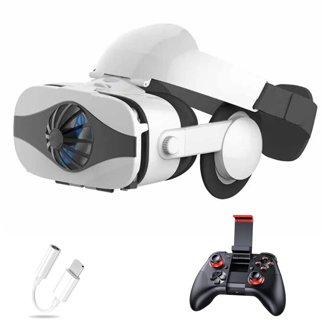 Okulary 3D, Virtual Reality, zestaw słuchawkowy, ochrona oczu, okulary VR do filmów 3D i gier, kontroler Bluetooth do iPhone 13 Pro Max/13 Pro/13/12/11, do Samsung Galaxy S21, Huawei, X. iaomi-Seria nie