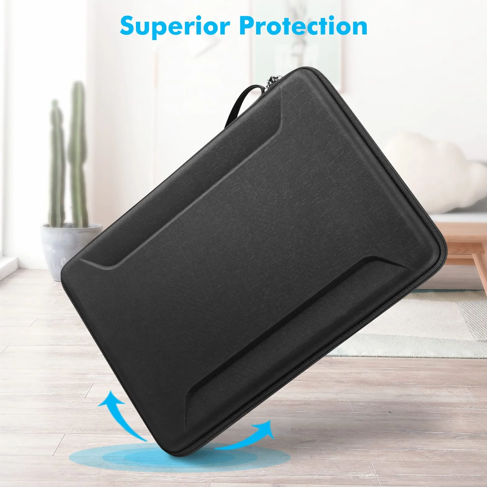 FINPAC Torba na laptopa do 16 cali MacBooka Pro 2026-2019, 15,6 cali Lenovo Tab Notebook/IdeaPad, odporna na wstrząsy twarda obudowa ochronna do 15,6-calowych laptopów HP/ASUS/Acer/Surface/Huawei