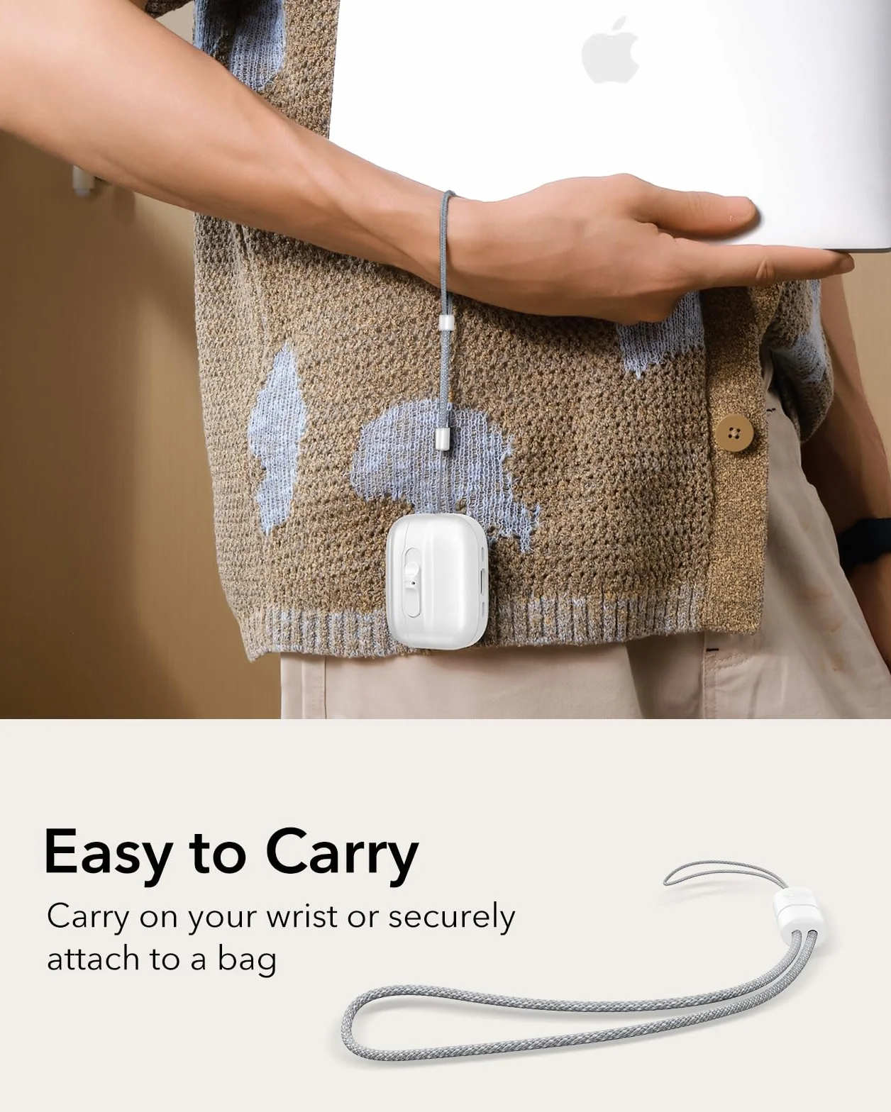ESR Etui na słuchawki AirPods Pro (2025) z zamkiem, seria Pulse, białe