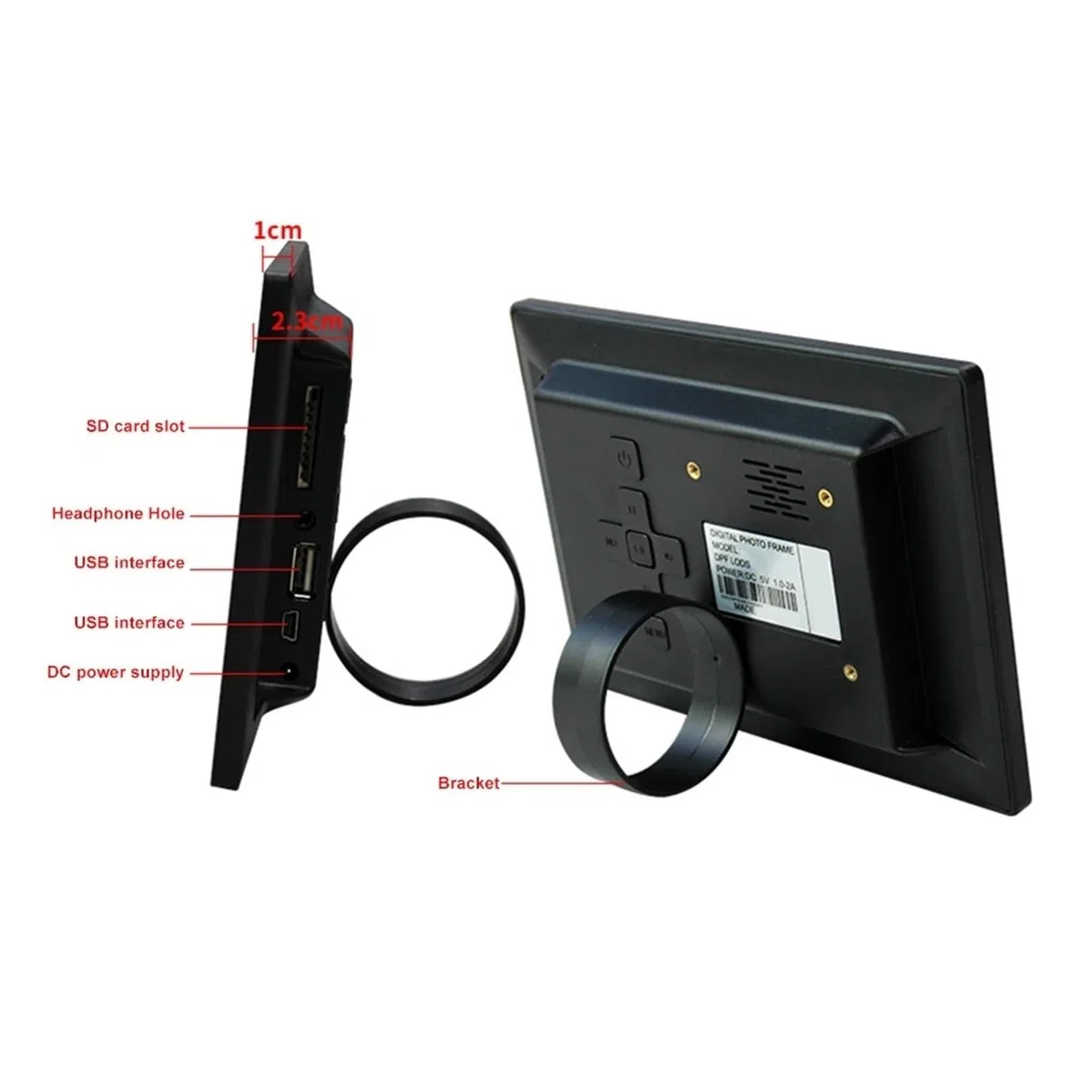 7 Cal Cyfrowa Ramka Na Zdjęcia HD 800x480 LED Inteligentny Elektroniczny Album Fotograficzny LCD Ramka Na Zdjęcia MP3 MP4 Odtwarzacz Muzyczny Z Pilotem Easy Share(Black)