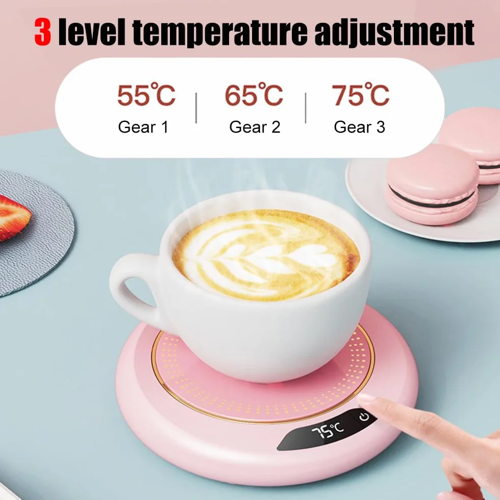 Podgrzewacz do filiżanek, 20 W, 3 stałe ustawienia temperatury, automatyczne wyłączanie 8 godzin, podgrzewacz do kawy, herbaty, napojów mlecznych