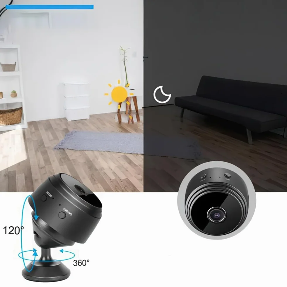 Mini kamera Wi-Fi 1080P Full HD z czujnikiem ruchu i trybem nocnym