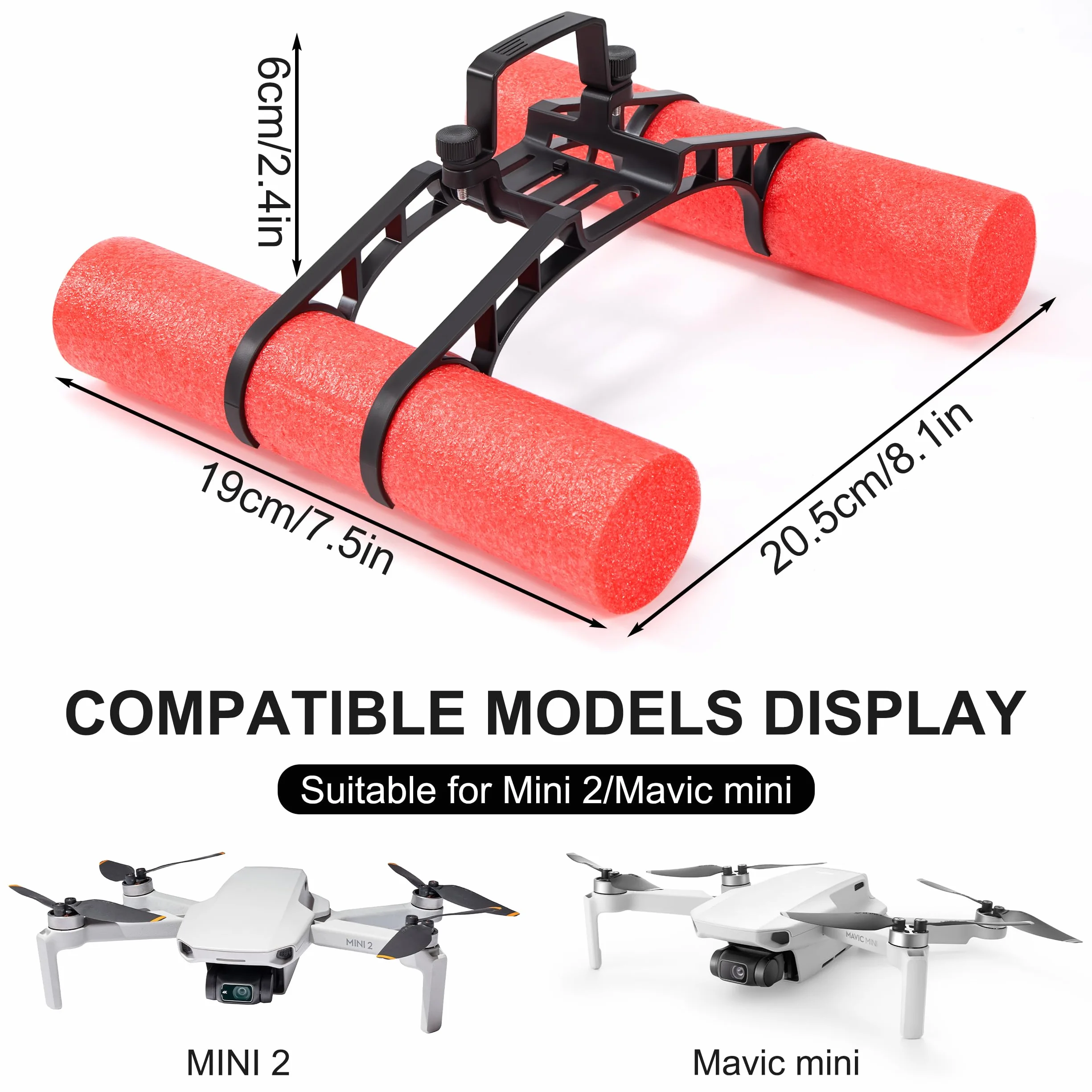Podwozie wodne kompatybilne z DJI Mini 2 drony do podwozia do Mavic Mini Floating Black