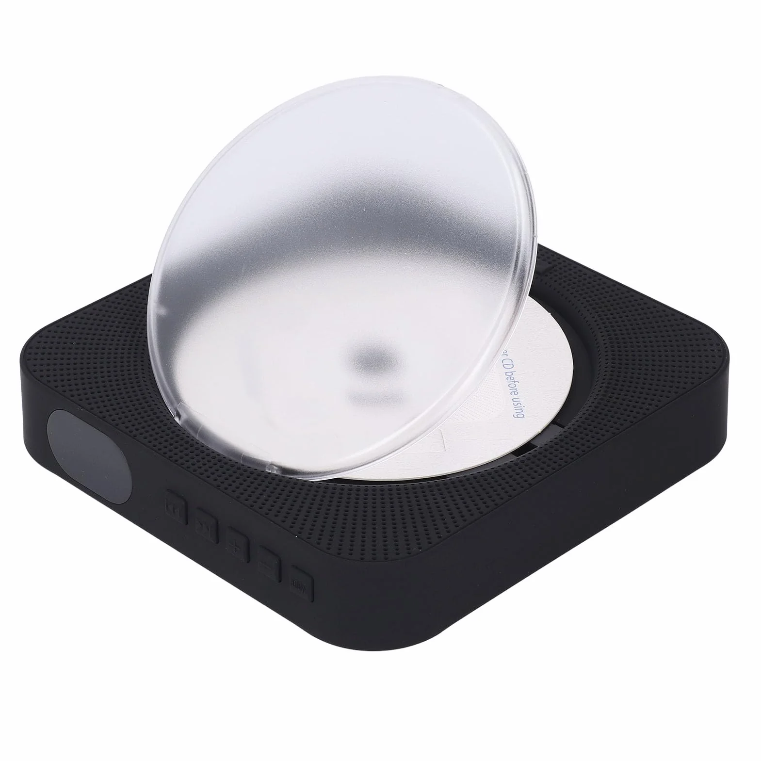 Generic Odtwarzacz CD z Głośnikami, Pilot do Montażu na ścianie Odtwarzacz CD Przenośny do Domu (BLACK)