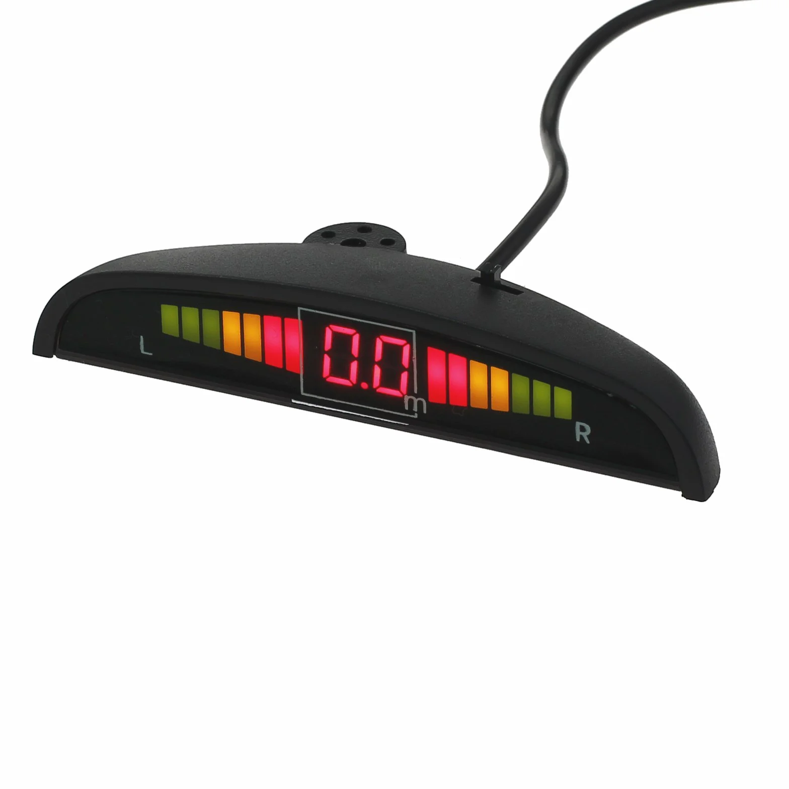 AUTOUTLET DC 12 V tylne parkowanie do tyłu, 4 czujniki, dźwięk cofania, zestaw alarmowy, wyświetlacz LCD, srebrny