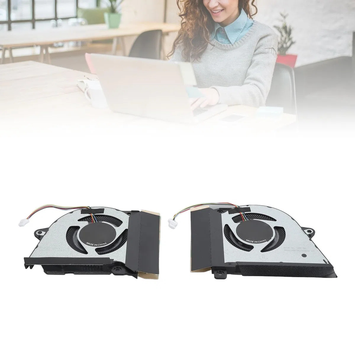 Zapasowy Wentylator Chłodzący do ROG Zephyrus G14 GA401 GA401I GA401IU GA401IV Laptopa, 4-pinowe Złącze Zasilania, DC 12V 1A (Wentylator chłodzący CPU i GPU)