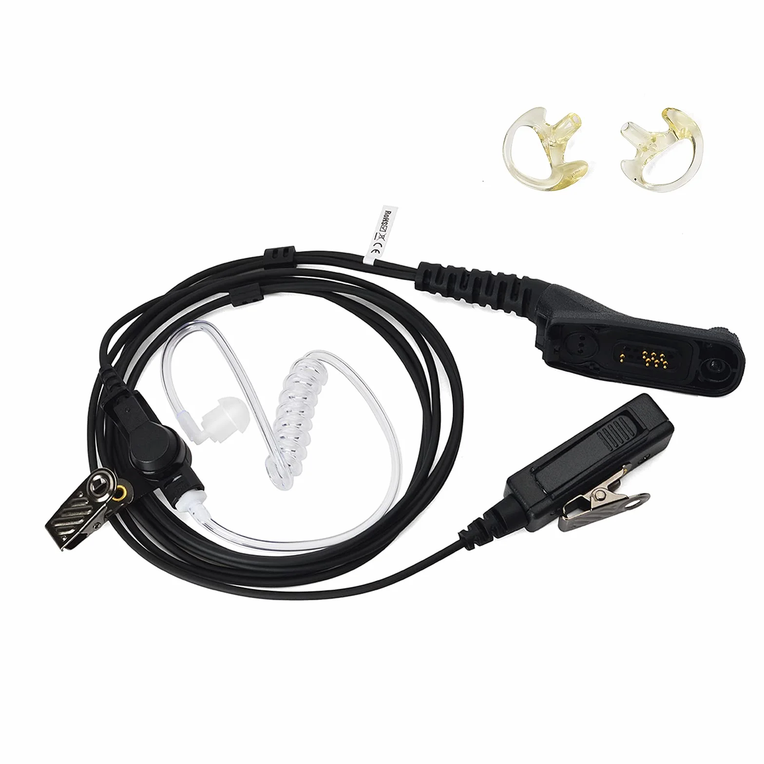 Mikrofon słuchawkowy PTT Earmold do Motorola DP3400 XIRP8200 Radio dwukierunkowe czarny