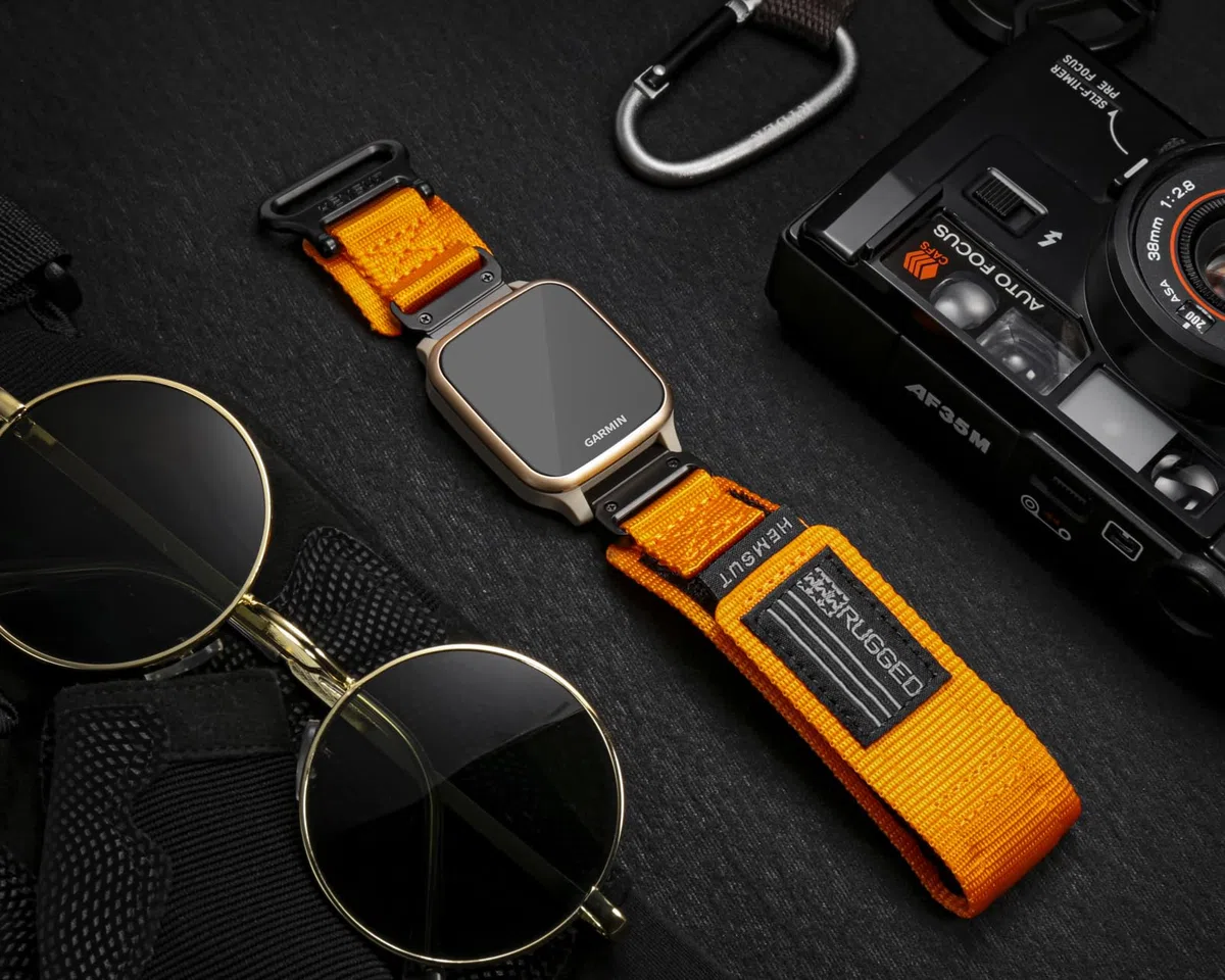 Kompatybilny z Garmin Venu/2 Plus/Sq/Sq 2/ Sq Music (nie Venu 2/2S) Pasek do zegarka z szybkozłączkami, super wytrzymały nylonowy pasek sportowy z plecionym pierścieniem