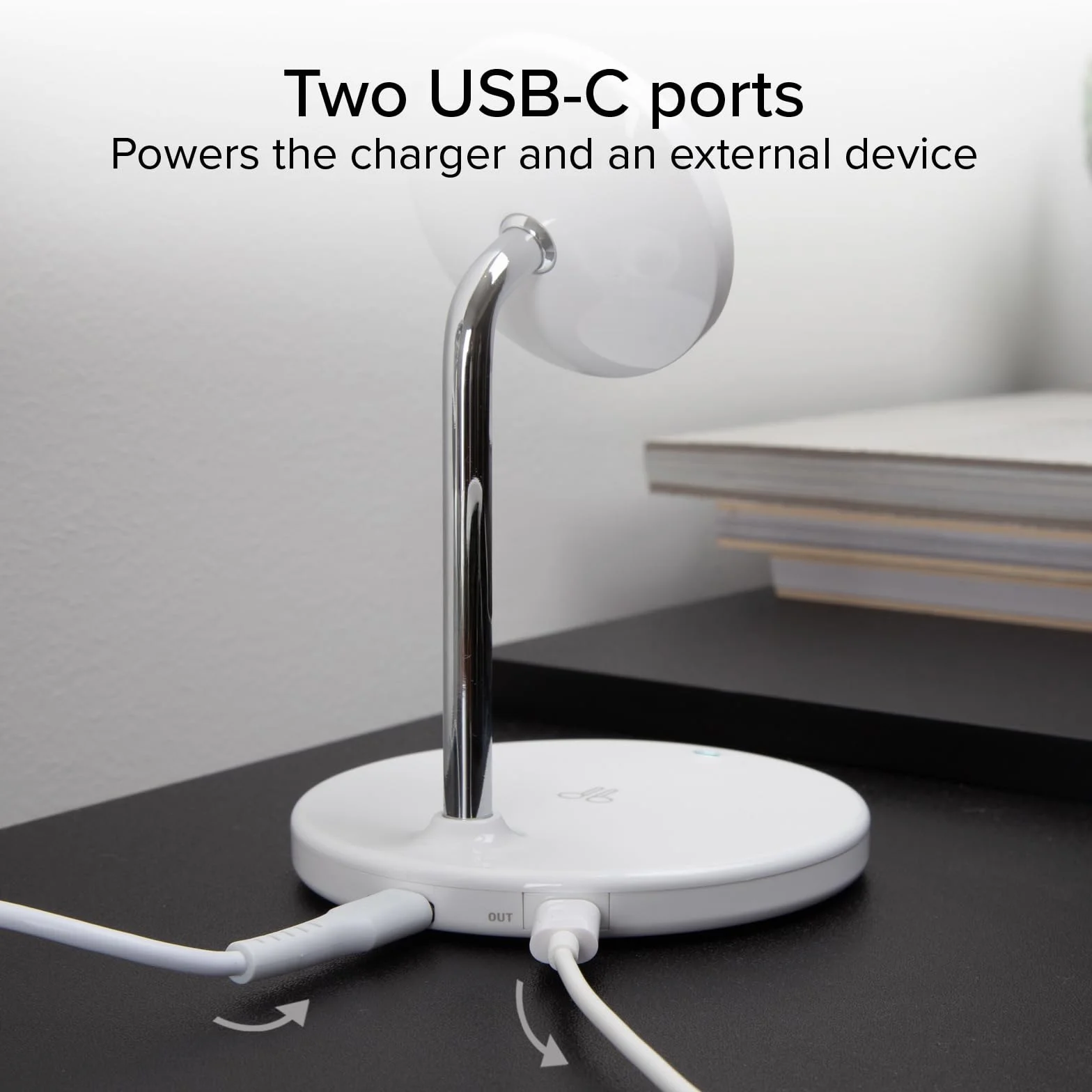 SBS Stacja Ładowania Bezprzewodowego 2w1 15W MagSafe Magnetyczne Smartfon Słuchawki Biały