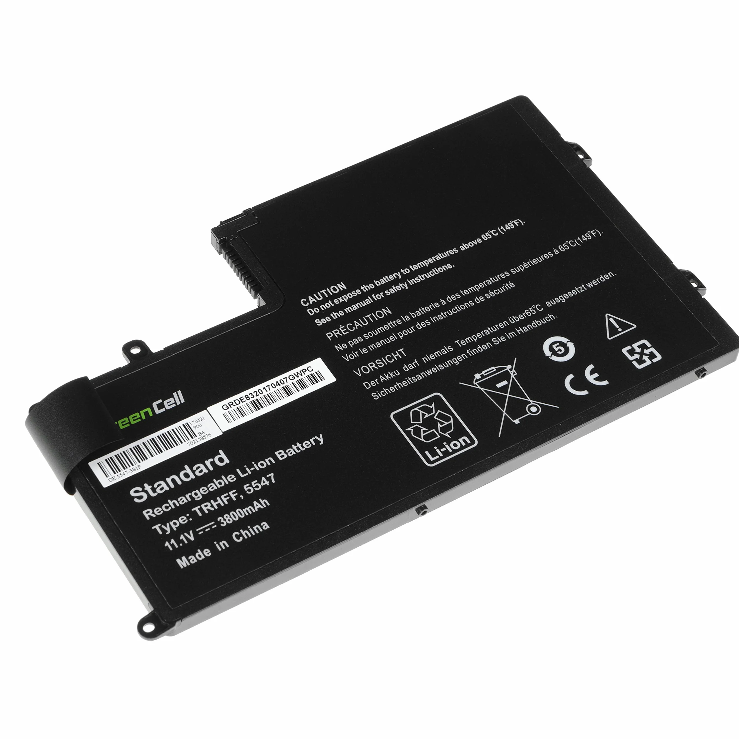Green Cell Bateria TRHFF do Dell Inspiron 14 5442 5443 5445 5447 15 5542 5543 5545 5547 5548 5557 Latitude 3450 3550 (3400mAh 11.1V Czarna)