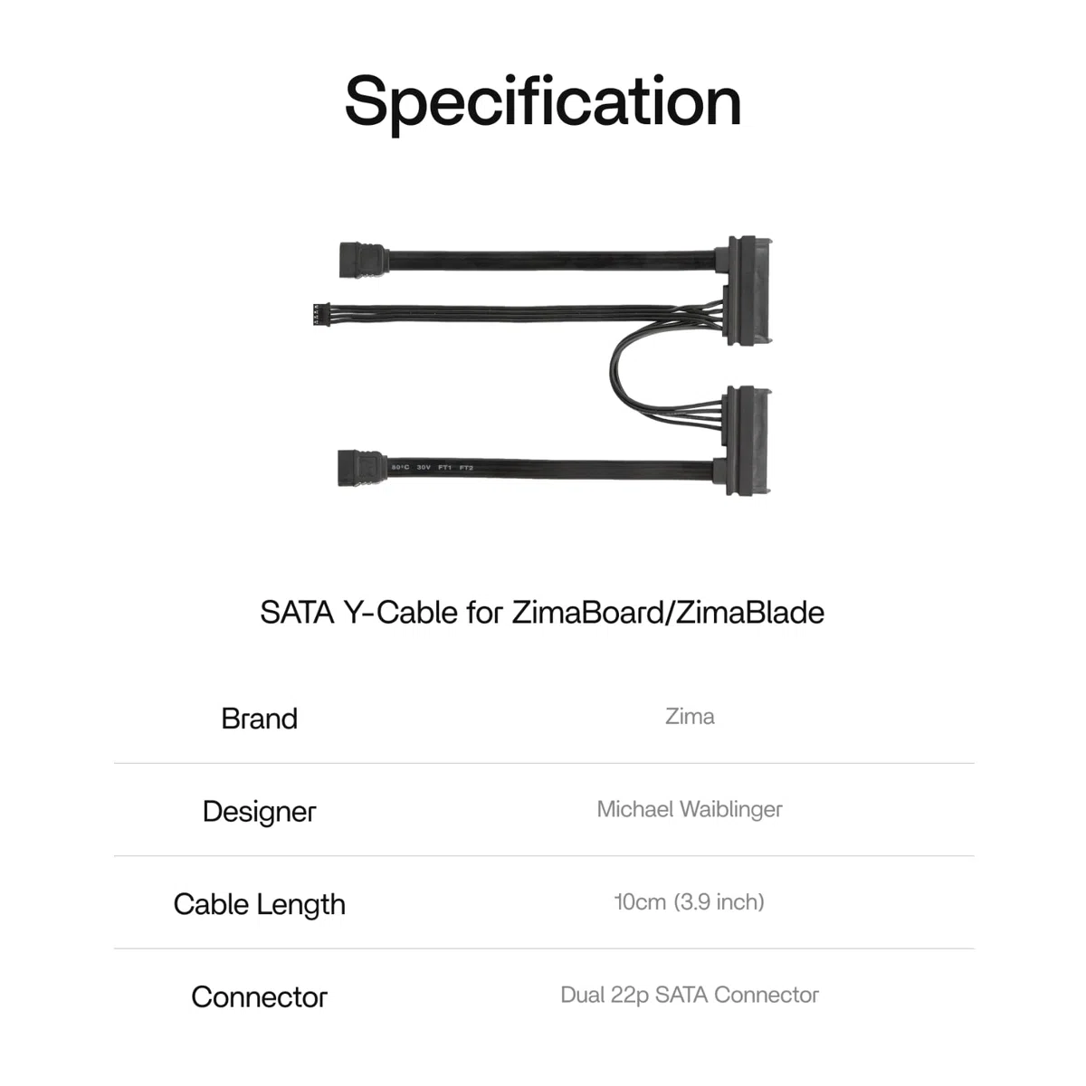 ZimaBoard Kabel SATA Y do ZimaBoard i ZimaBlade
