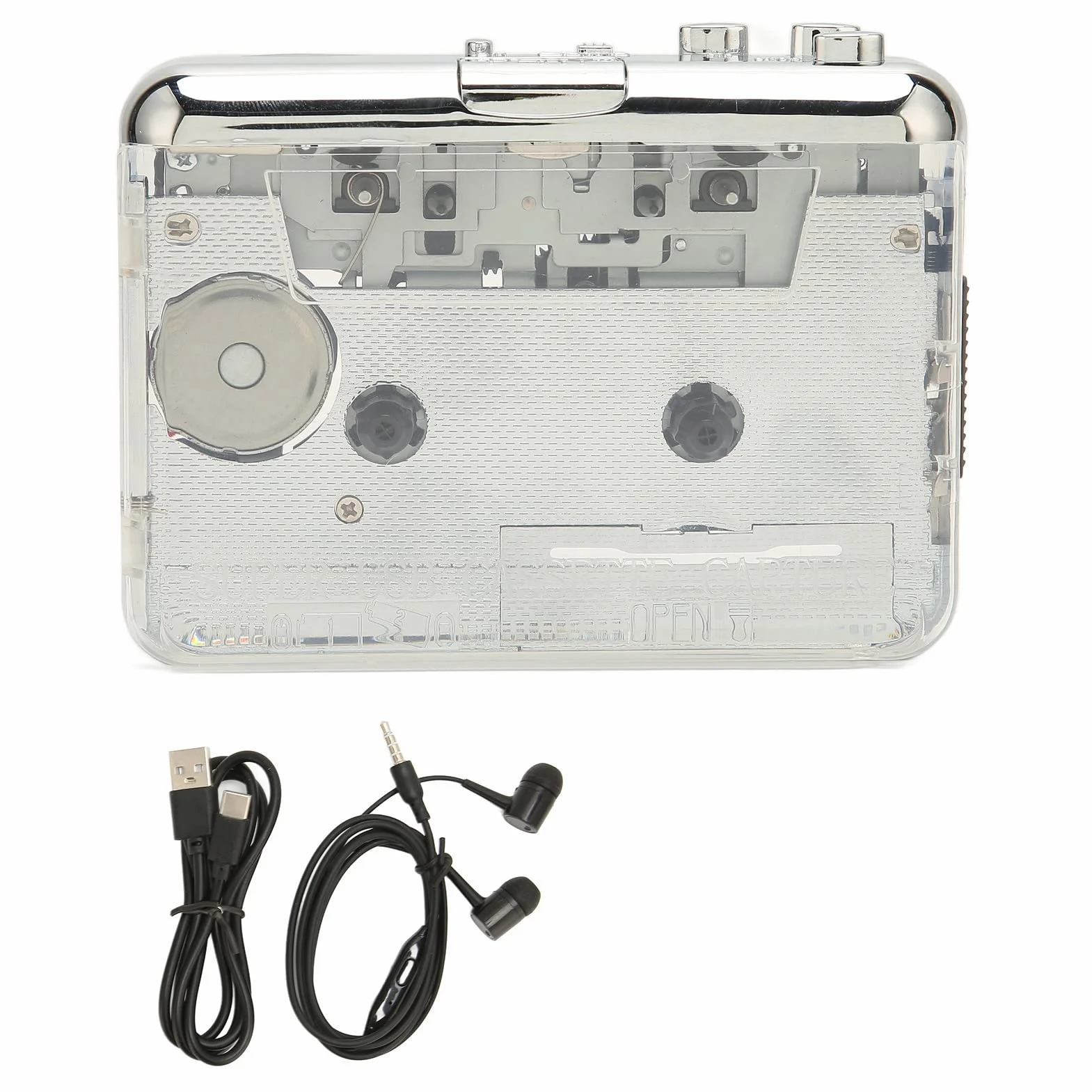 Zaktualizowano Konwerter z Kasety na MP3, Przechwytywanie Przenośnego Odtwarzacza Kasetowego USB, Odtwarzacz Kasetowy Odtwarzacz MP3 Audio Muzyka z Gniazdem Słuchawkowym 3,5 Mm, Kaseta