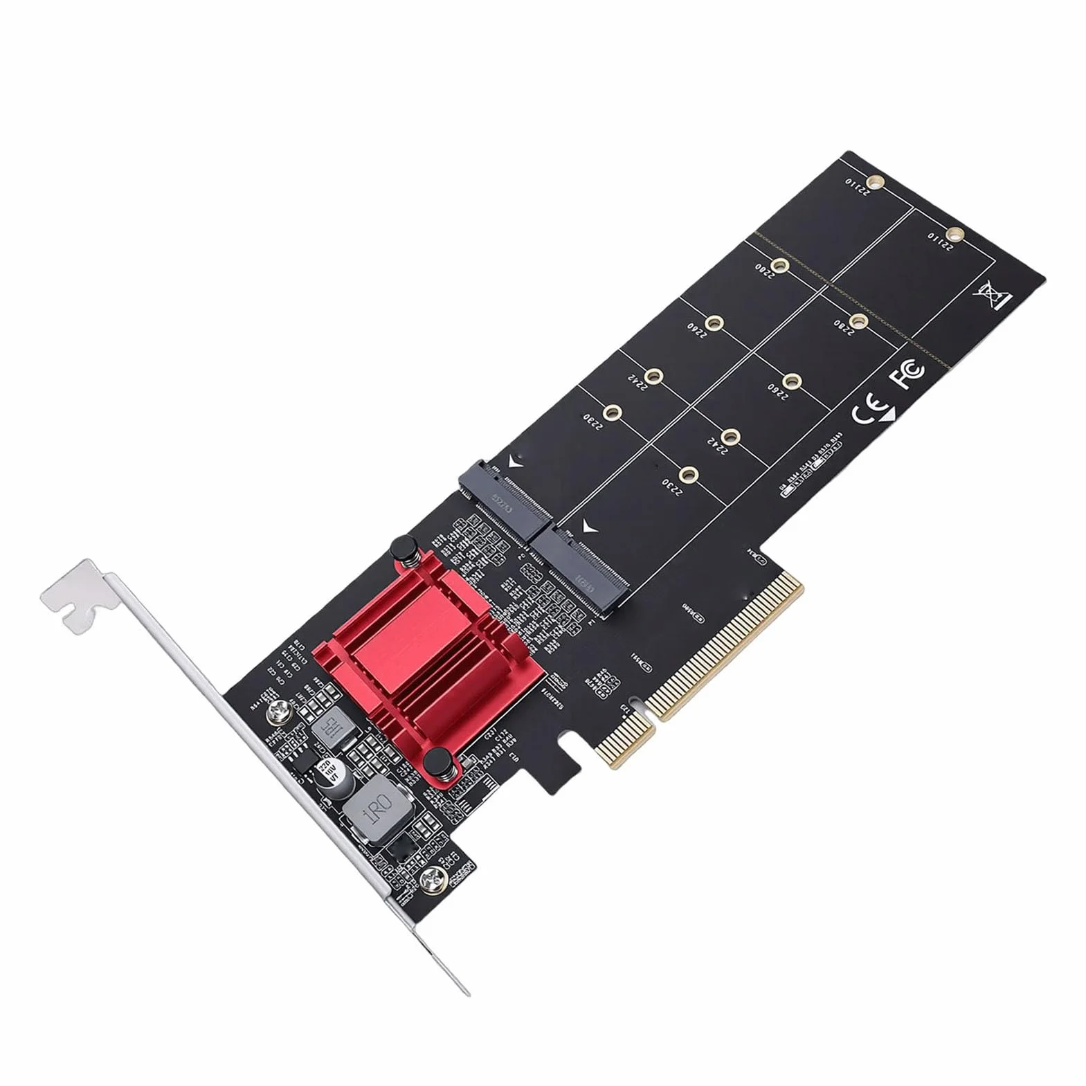 Podwójna Karta Adaptera M.2 NVMe SSD Szybka Karta PCIe 3.1 X16 Idealna do Stacji Roboczych o Wysokiej Wydajności