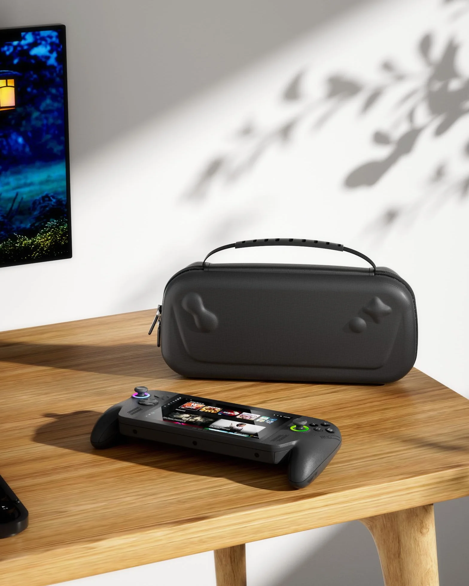 ProCase Torba na 2025 ASUS Rog Xbox Ally / Rog Xbox Ally X, Twarde antypoślizgowe etui ochronne na konsolę i akcesoria - czarny
