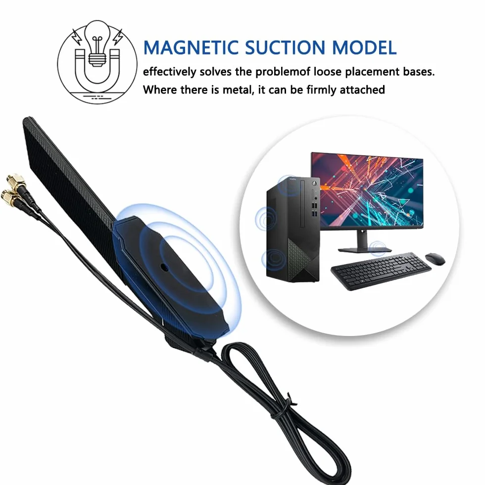 Gintai Kabel antenowy 6E do ASUS 2T2R ROG Strix X570-E Gaming WiFi II, X670E-E Gaming WiFi 14008-02650500 14008-02650600 (czarny) NUC13RNGi9 NUC13SBBi9