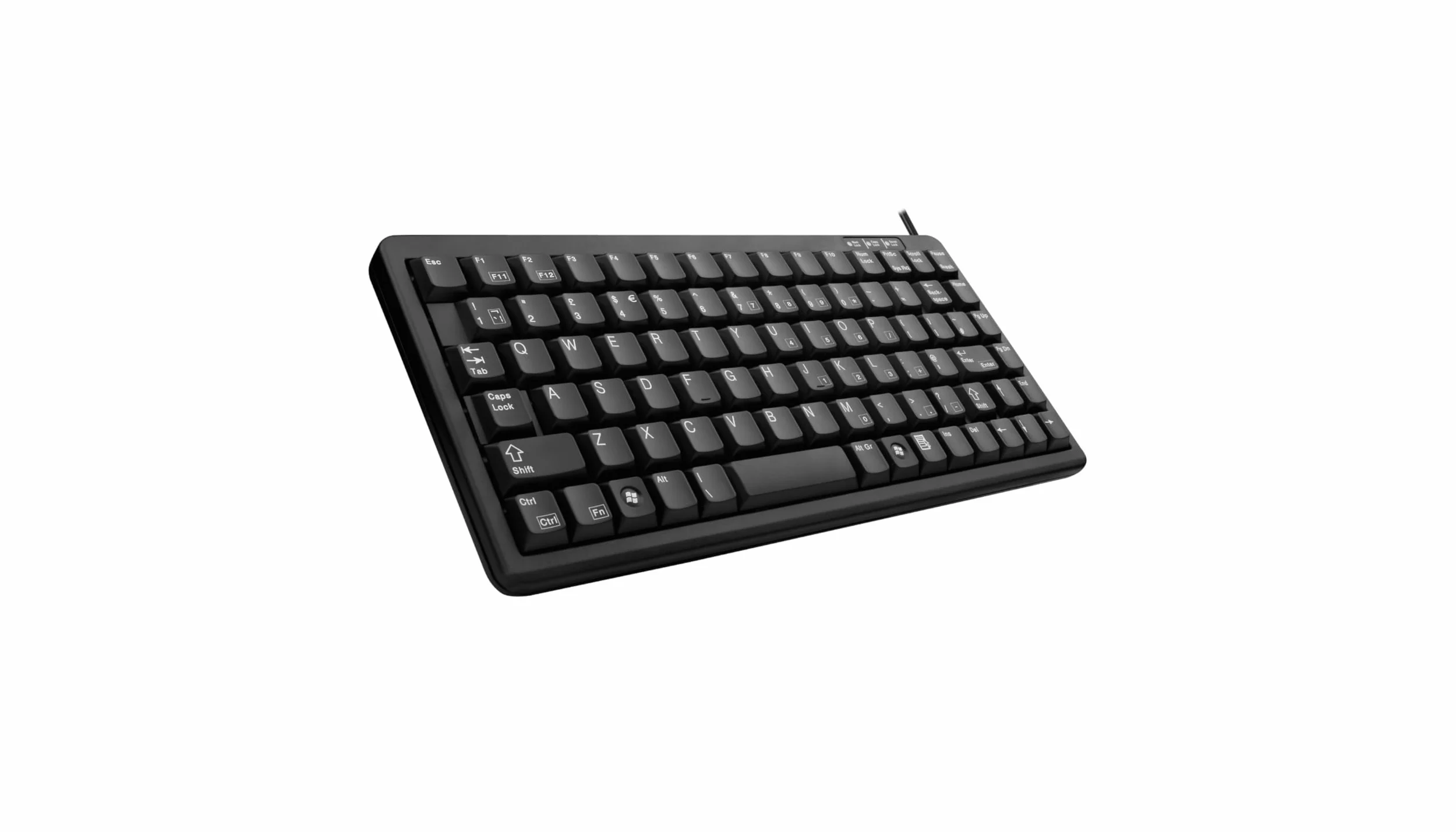 CHERRY Compact Keyboard G84-4100, układ międzynarodowy, klawiatura QWERTY, klawiatura przewodowa, kompaktowa konstrukcja, mechanika ML, jasnoszary