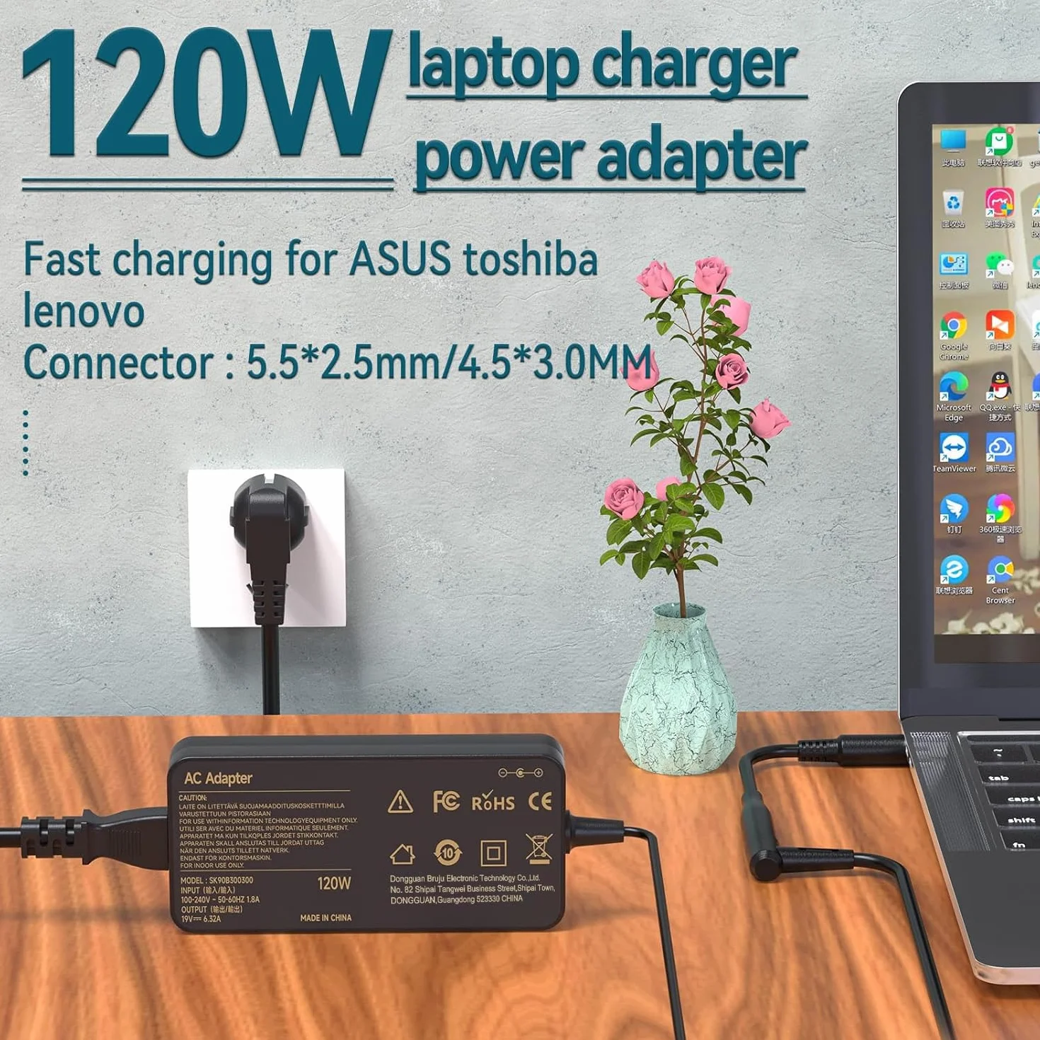 ASUS A15-120P1A Ładowarka do laptopa 120W 19V 6,32A Adapter