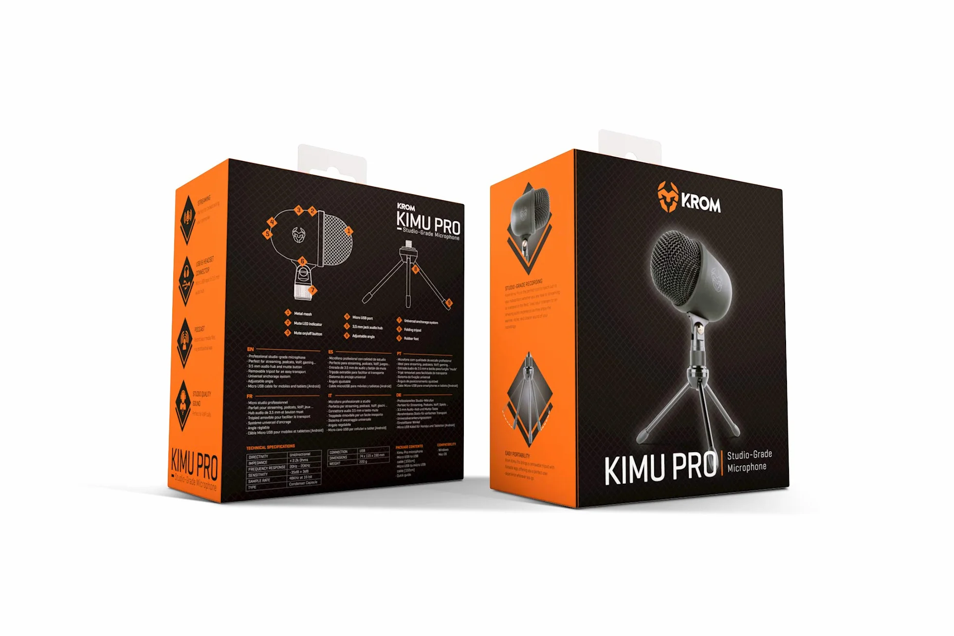 KROM KYP -NXKROMKYP- Mikrofon dla graczy, wielokierunkowy, gniazdo 3,5 mm, kolor czarny