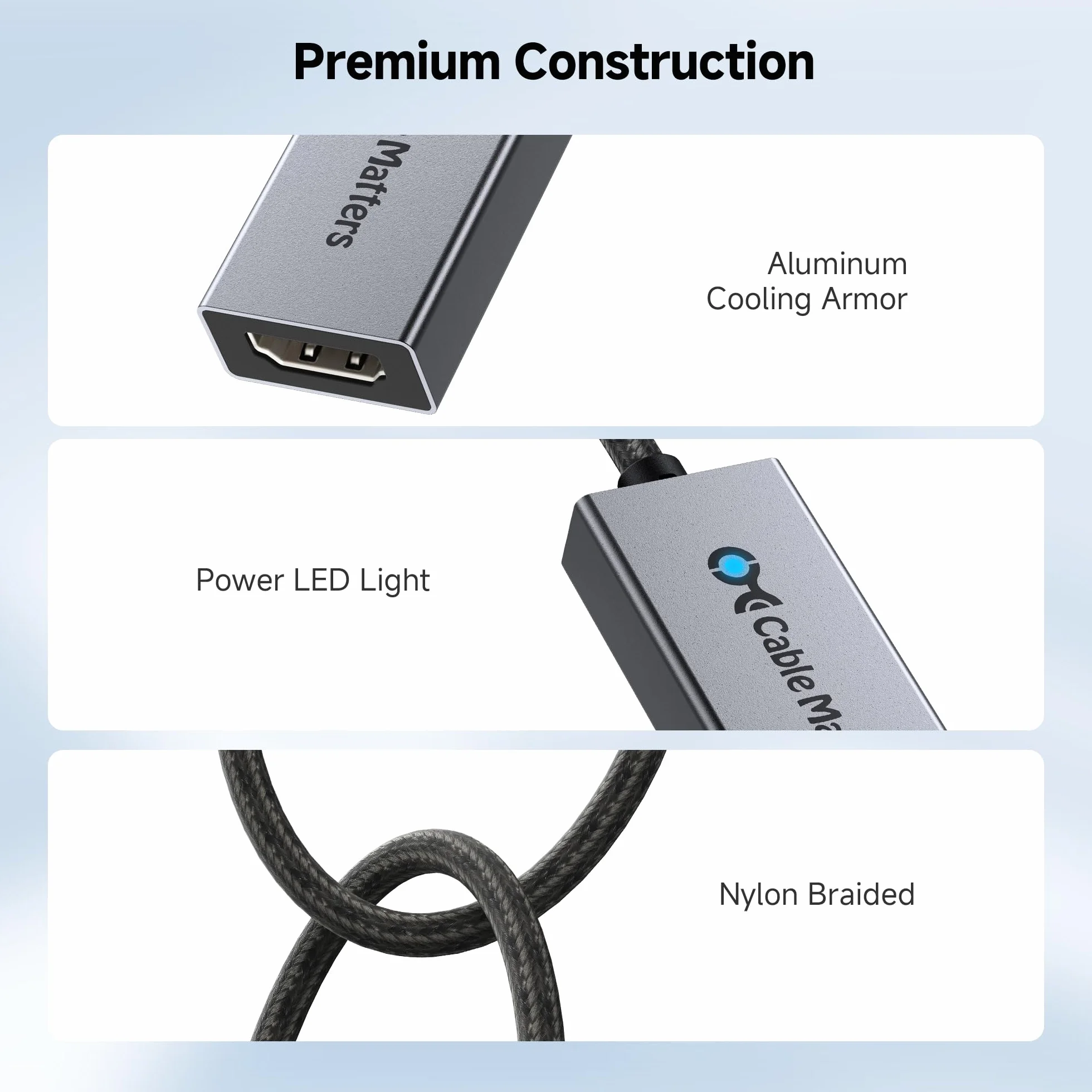 Cable Matters Adapter USB C na HDMI 2.1 48 Gb/s 8K 60 Hz 4K 240 Hz HDR Thunderbolt 5