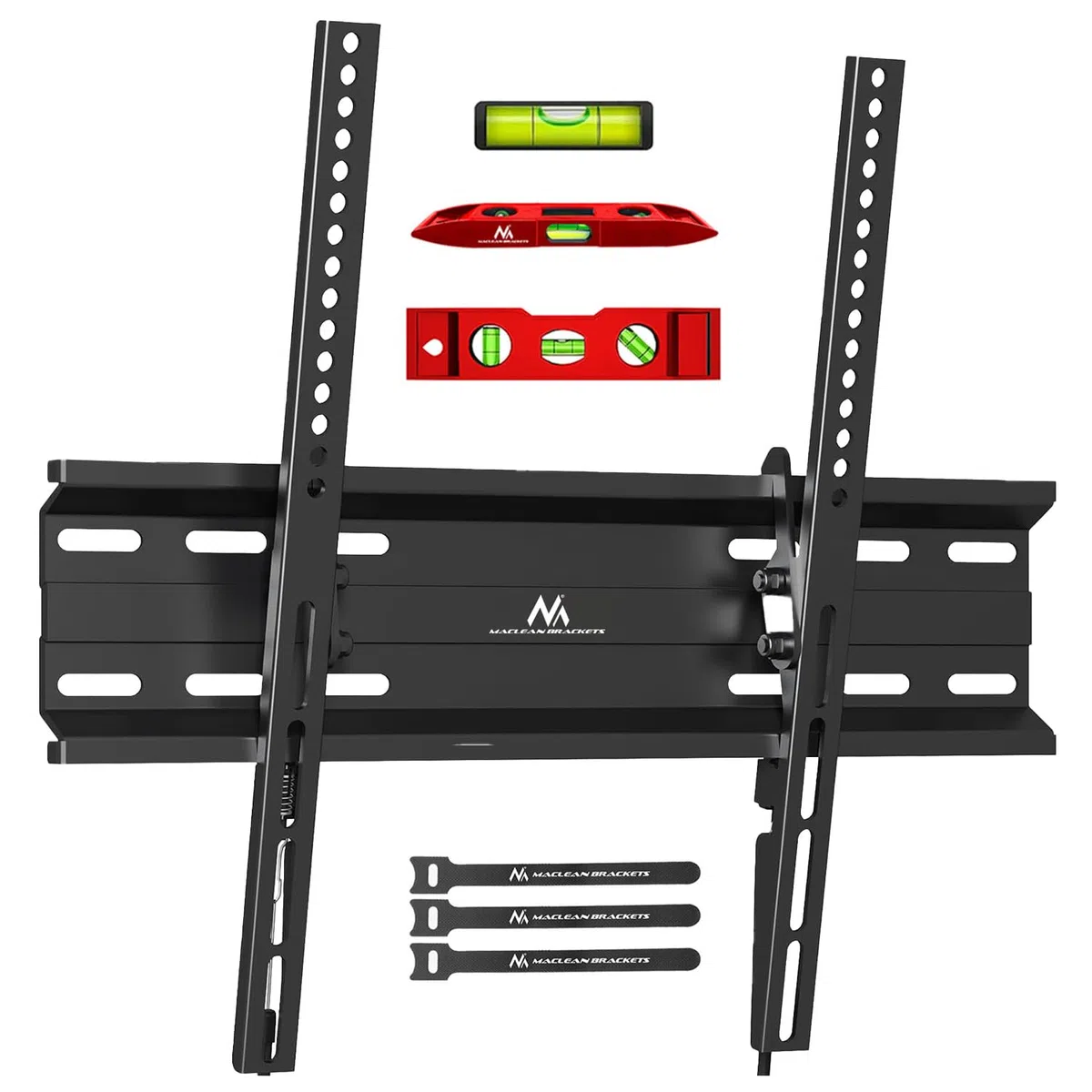 Maclean MC-748A uchwyt ścienny do telewizorów uniwersalny do monitorów 32-70" OLED/QLED/LCD/LED/plazmowych/telewizorów maksymalne obciążenie do 45 kg VESA od 100 x 100 do 400 x 400 mm