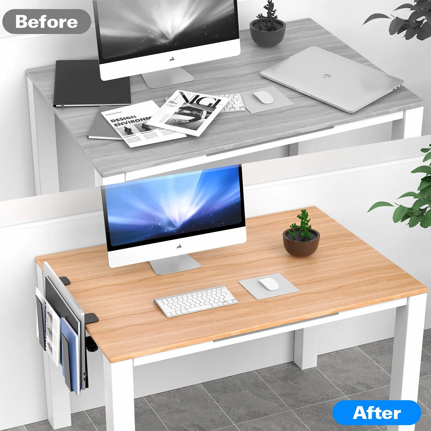 WYYHAA Regulowany boczny uchwyt na laptopa metalowy zacisk do Macbooka Pro
