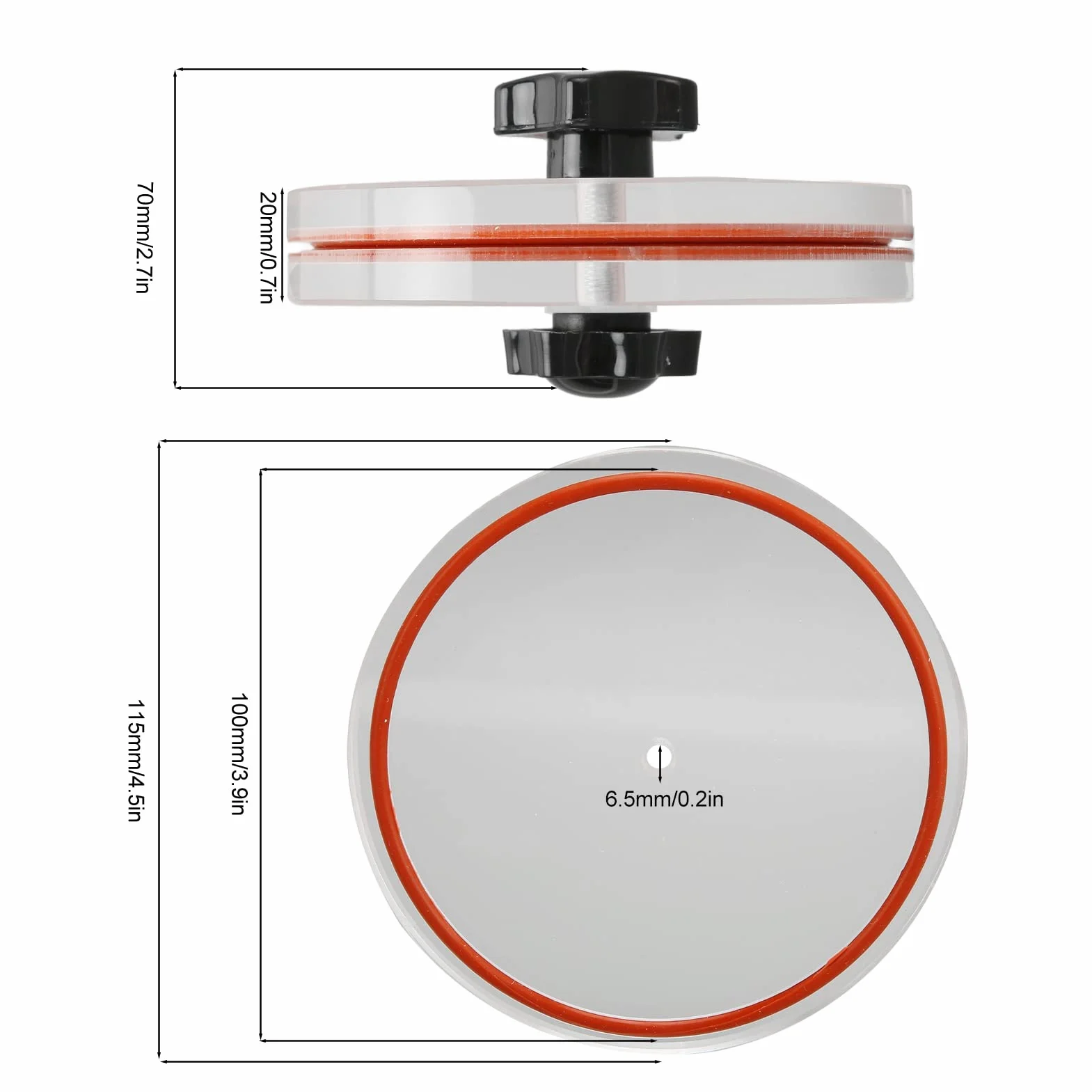 Winyl Record Label Saver, LP Record Clean Label Saver LP Cleaning Protector Wodoodporna Pielęgnacja Zacisku do 12-calowego LP(Czerwony)