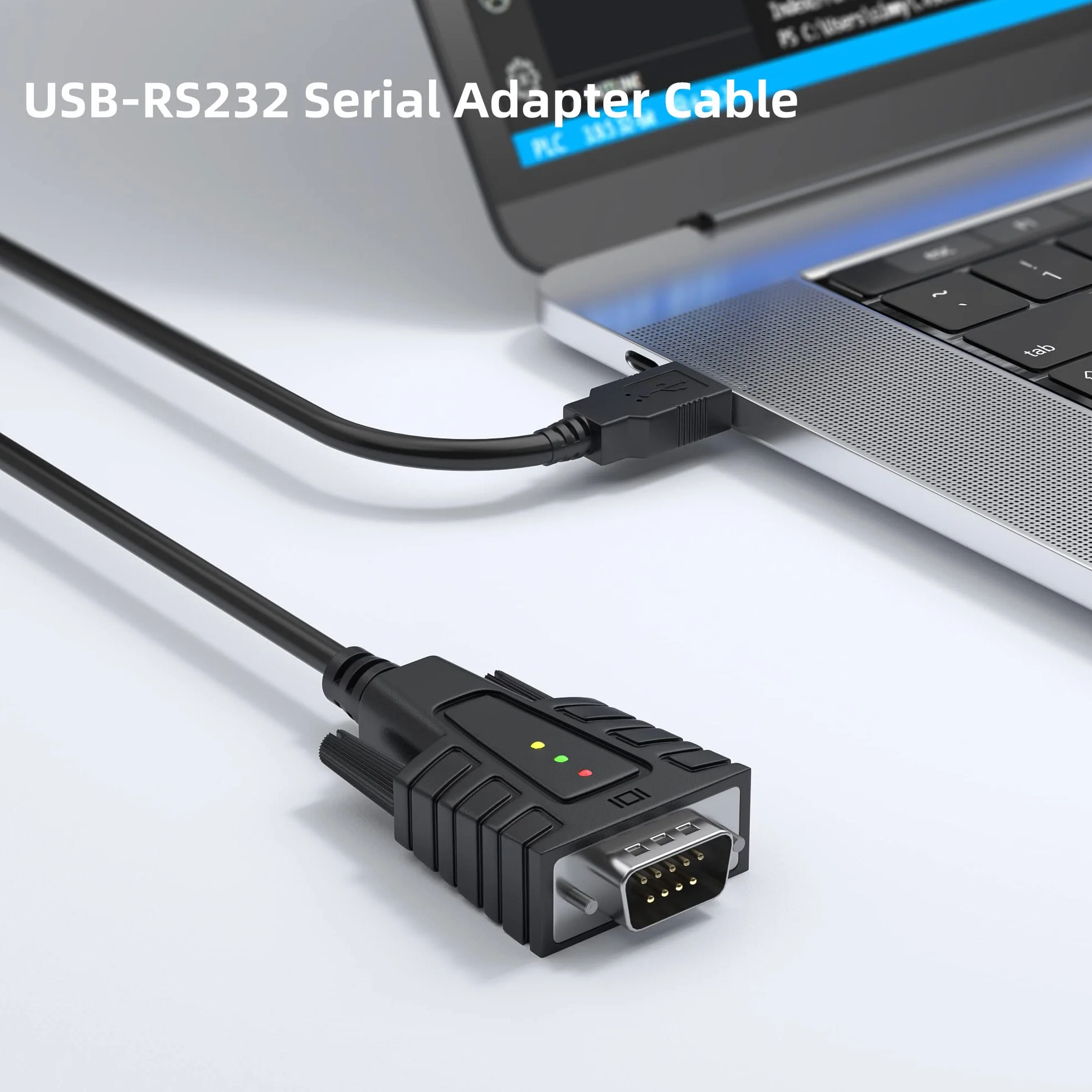 DriverGenius SerialEdgeX Serie | Adapter USB do RS232 (DB9) – 1 Port, 3 Diody LED (TX, RX, PWR), Kompatybilny z Windows 11 i macOS 15, Do Zastosowań Serwisowych, Przemysłowych i Programistycznych
