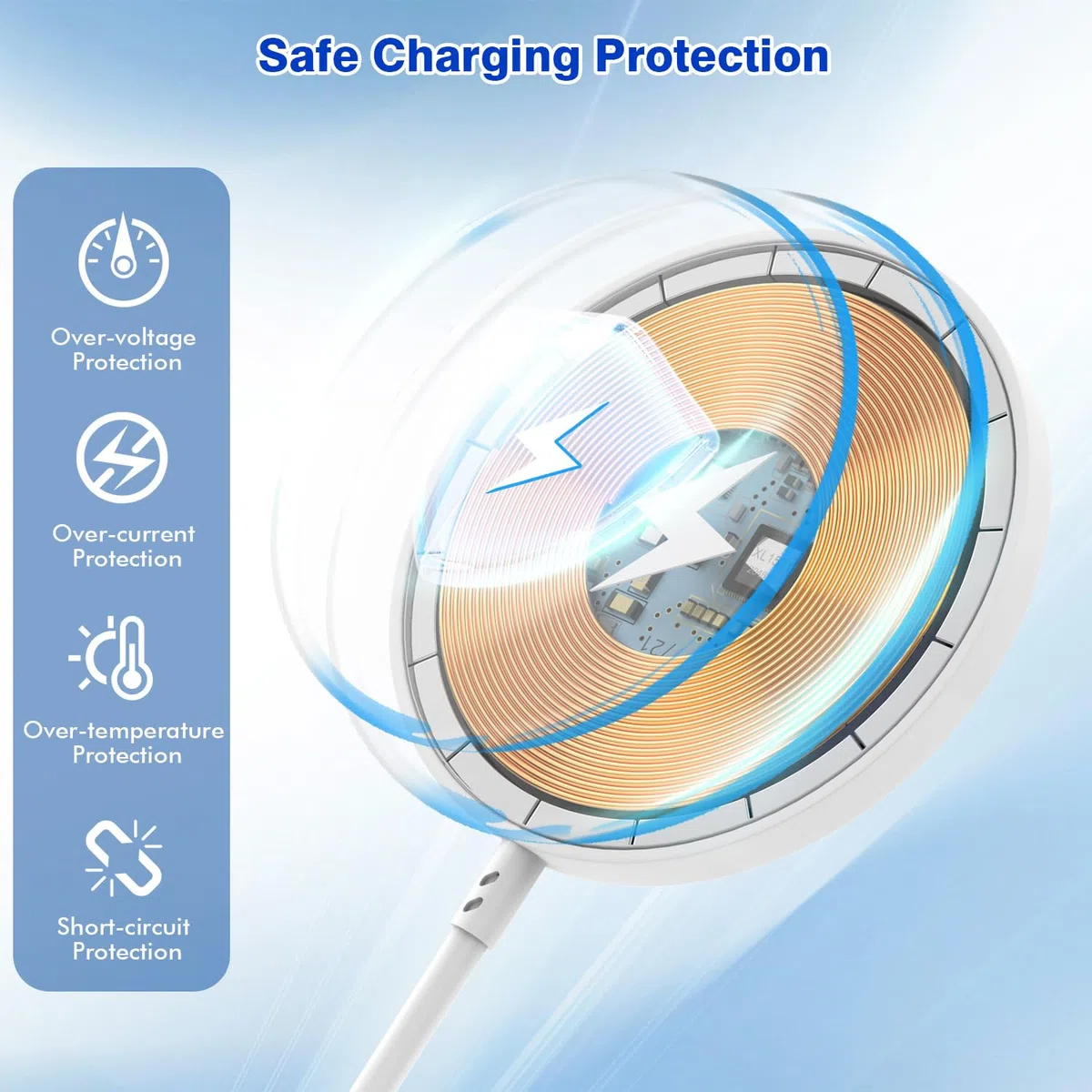 [Certyfikat Apple MFi] Magnetyczna bezprzewodowa ładowarka Apple Mag Safe, szybka bezprzewodowa ładowarka 15 W 15 W do Apple iPhone 16 Pro Max/16 Pro/16 Plus/15 Pro Max/14/13/12/AirPods3/2/Pro/Pro2