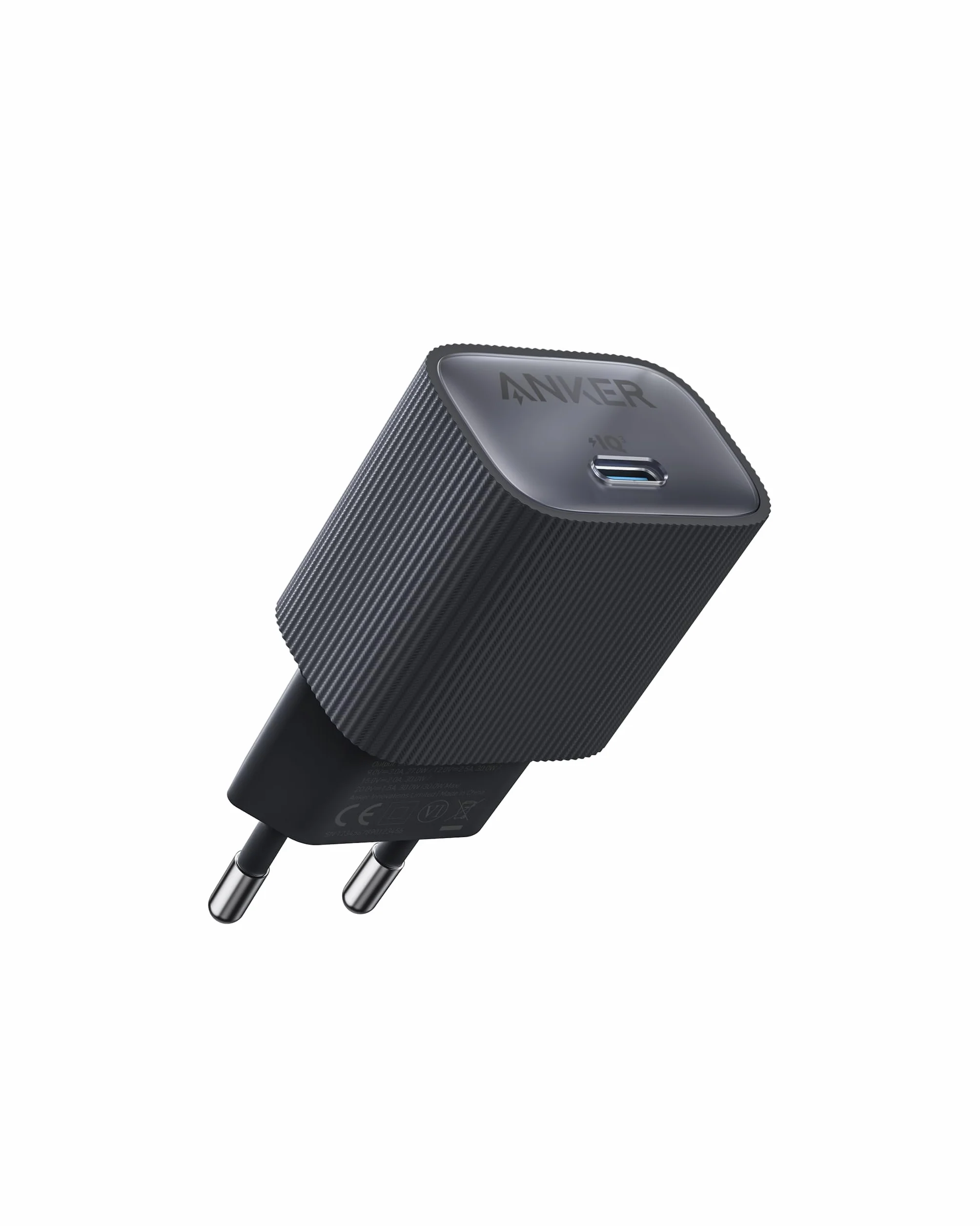 Kostka USB C Anker Nano, szybka ładowarka USB C o mocy 30 W ze składaną wtyczką, szybkie ładowanie PIQ 3.0 i PPS