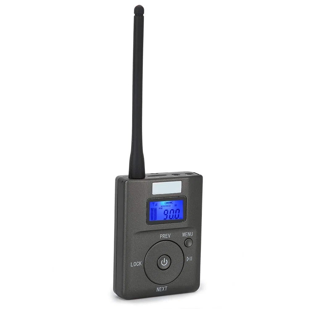Socobeta Mini adapter audio, przenośny, bezprzewodowy nadajnik stereo, radioodtwarzacz broadcast, adapter z podświetleniem anteny, ekran LCD, złącza Aux 3,5 mm