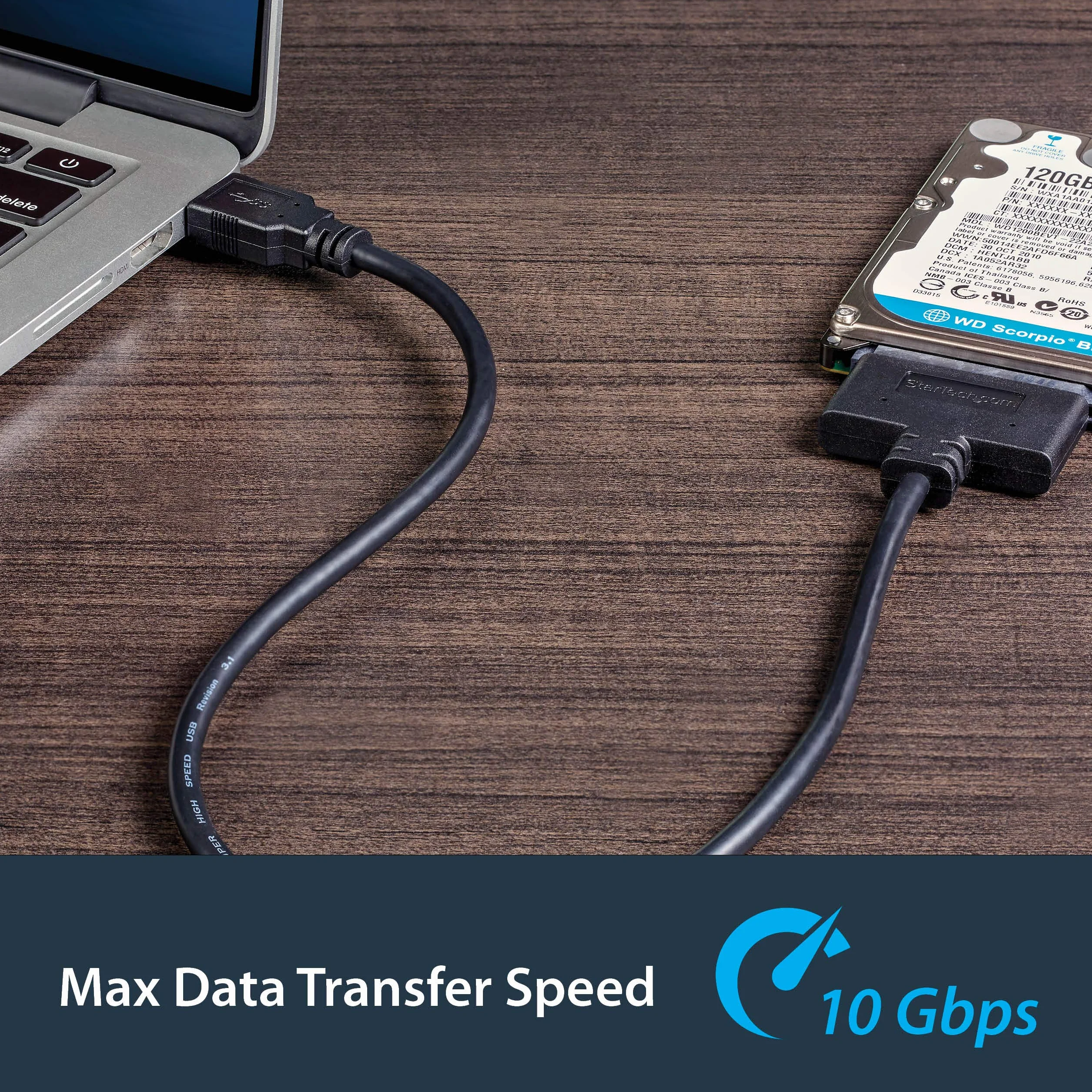 StarTech.com Adapter dysku twardego USB 3.1 na 2,5" SATA USB 3.1 Gen 2 10 Gb/s UASP