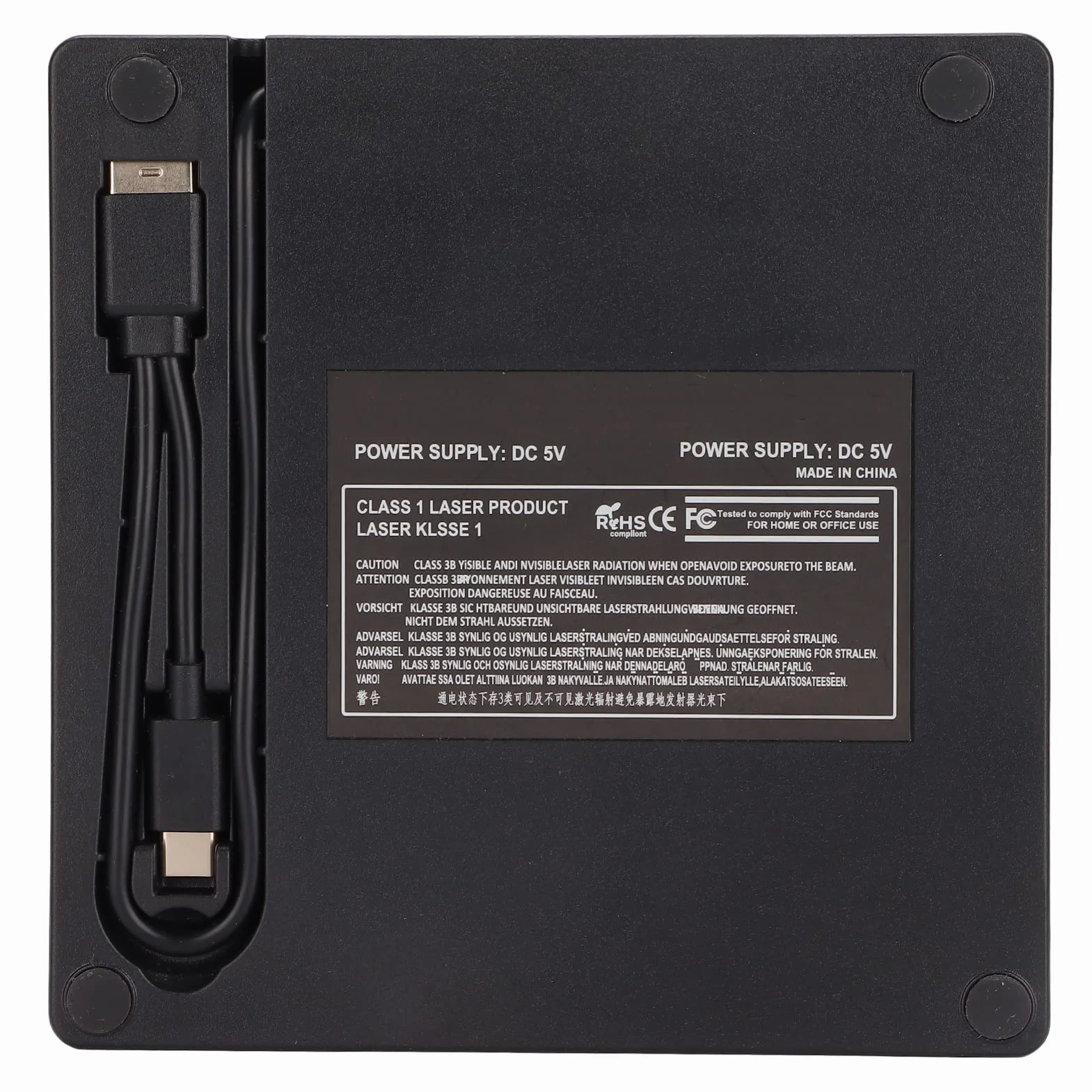 Zewnętrzny Napęd DVD, Przenośna Nagrywarka DVD Zewnętrzny Odtwarzacz DVD do Laptopa, USB3.0/USB2.0 5 Gb/s Obudowa Napędu Optycznego do Napędu DVD RW SATA 12,7 Mm/9,5 Mm