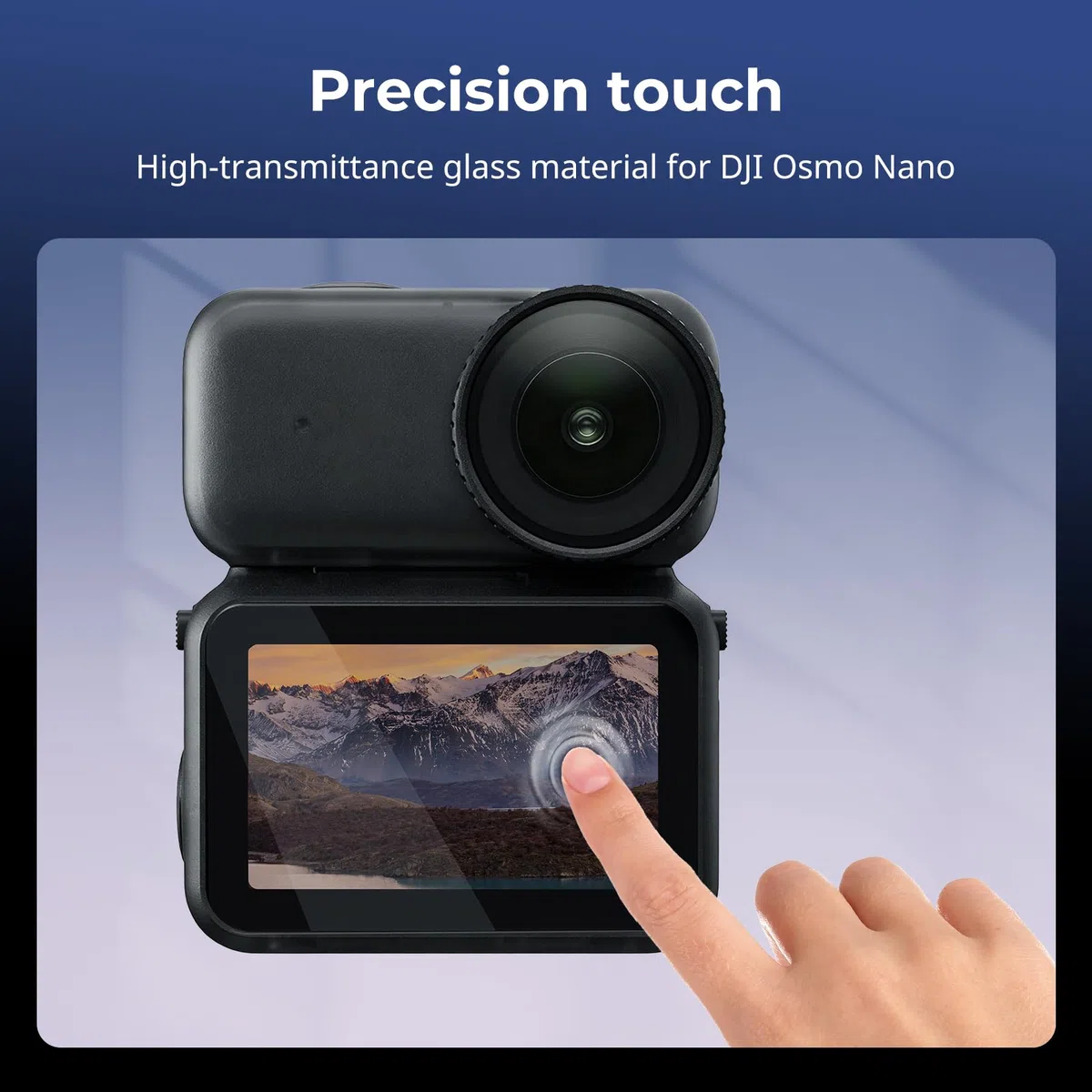 SMALLRIG Zestaw 3 folii ochronnych, szkło hartowane do DJI Osmo Nano, akcesoria do kamer sportowych, ultracienkie i twarde folie ochronne z narzędziem do czyszczenia i ściereczką filtrującą, 5817