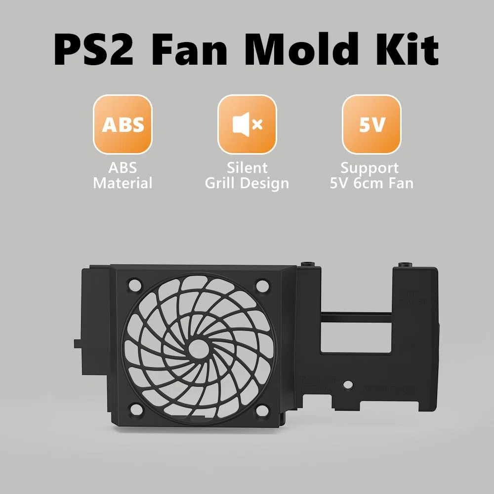 Wspornik wentylatora Noctua do PS2 Fat - uchwyt chłodzący ABS NF-A4x10, beznarzędny zestaw do aktualizacji chłodzenia PlayStation 2 (ciche rozwiązanie)