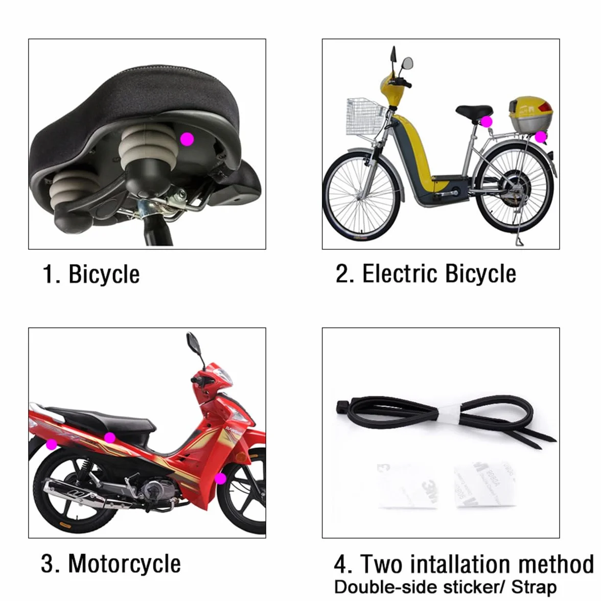 Alarm rowerowy, radiowy, antykradzieżowy, antywłamaniowy, czujnik ruchu, wodoszczelny, z pilotem zdalnego sterowania, do roweru, motocykla, samochodu, skutera, drzwi, okien, okien, 113 dB,