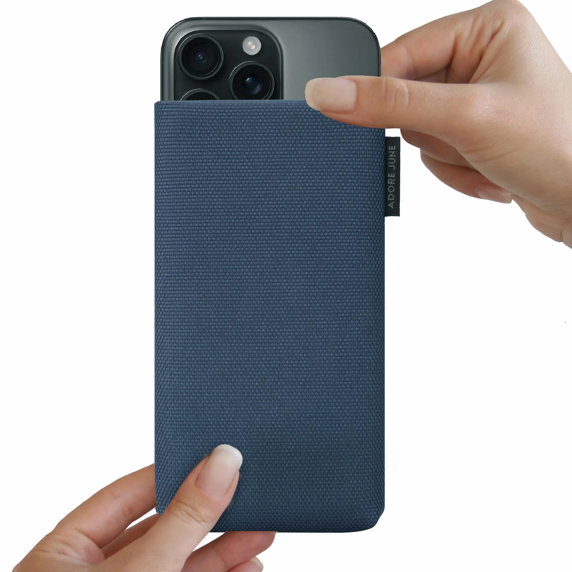 Adore June Classic Etui na telefon komórkowy z recyklingu niebieskie iPhone 16 Pro Max 2024 R-PES