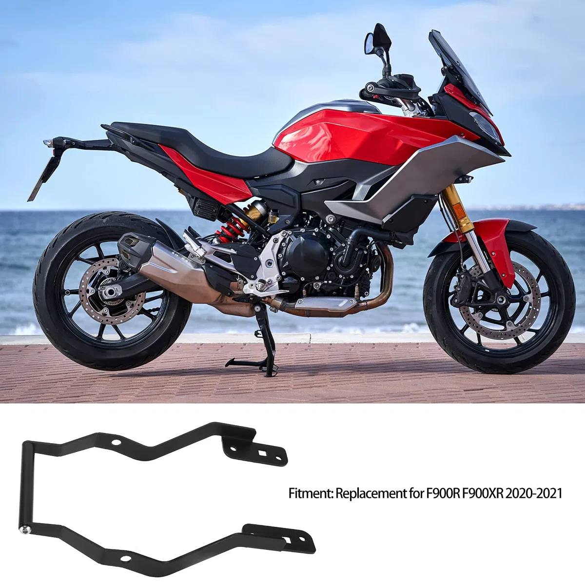 Uchwyt GPS, Motocyklowy Uchwyt Montażowy GPS Zamiennik Stojaka na Telefon Komórkowy do F900R F900XR 2020-2021 (czarny)