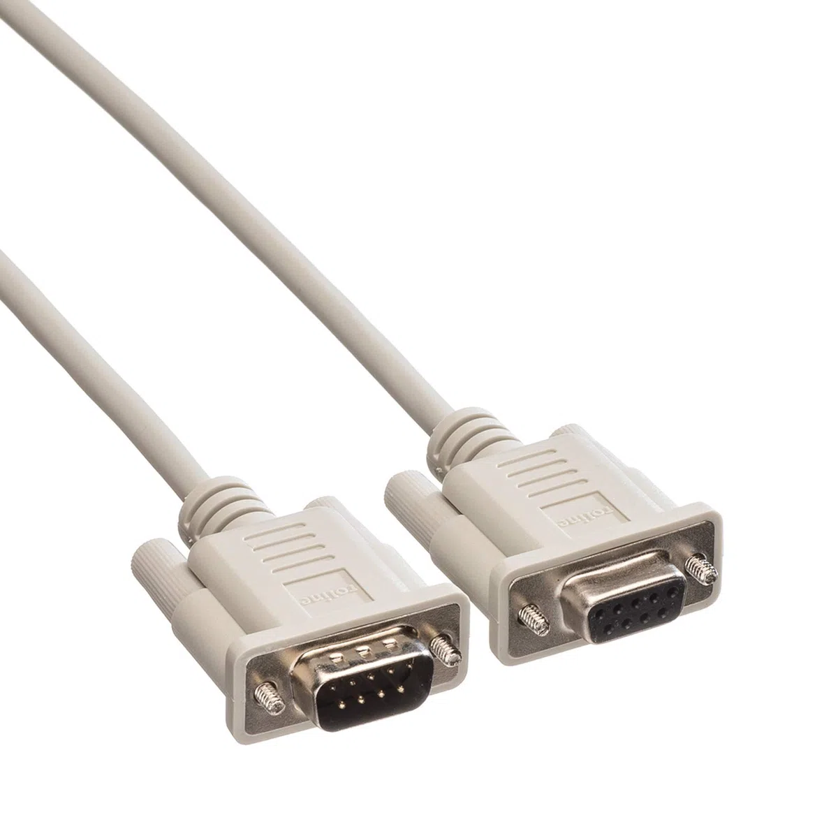 ROLINE RS232 kabel wtyczka | kabel krzyżowy | Podłącz dwa komputery szary 3 m