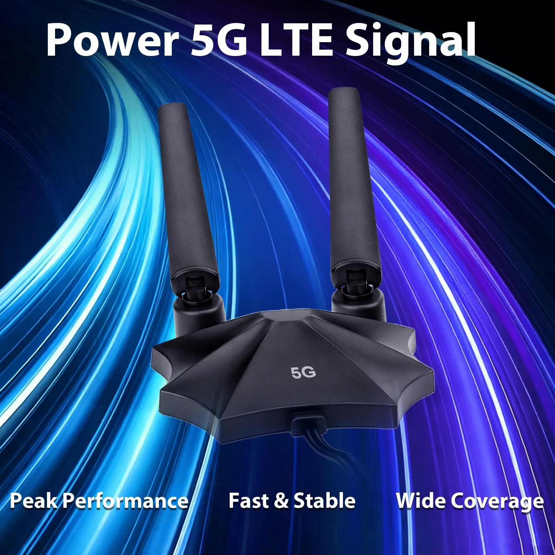 Wzmacniacz sygnału 5G LTE 4G 5dBi SMA TS9 antena zewnętrzna dookólna z podstawą magnetyczną kabel 2 m