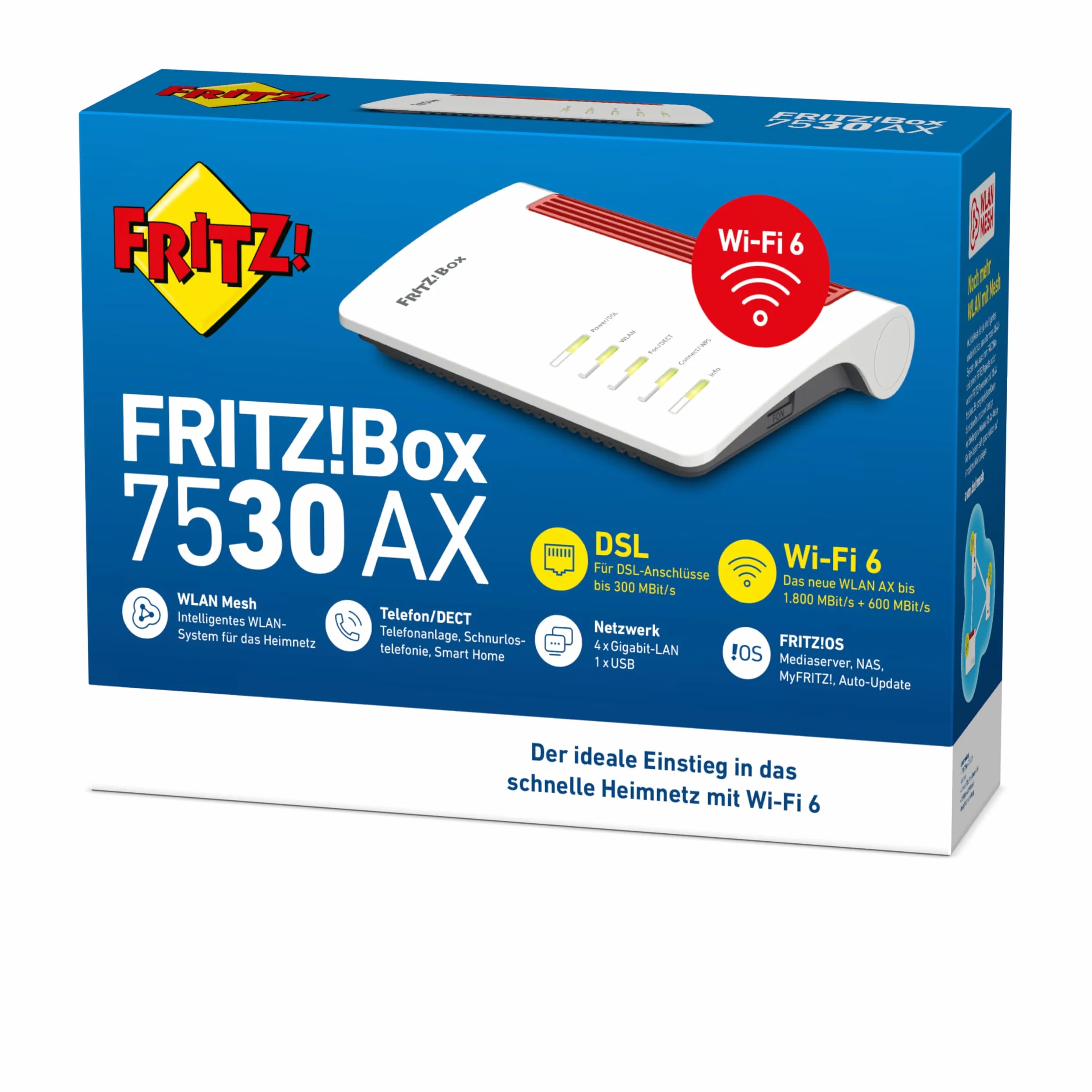 Avm Fritz!Box 7530 Ax 20002930 Router, Biały, 1800 MBit/s