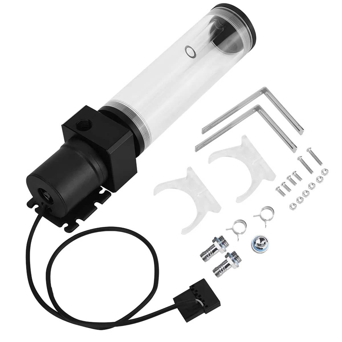 Komputer akrylowy Tyenaza DIY Zbiornik cylindra chłodzącego wodę 19W Pompa G1/4 (160 mm)