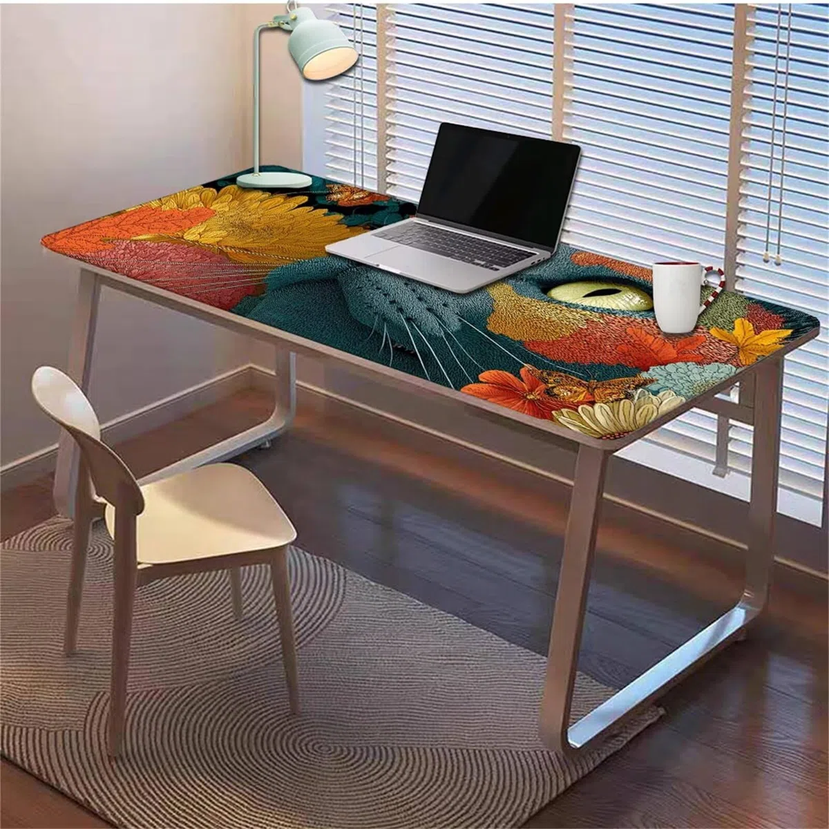 Gamingowa podkładka pod mysz 1200 x 600 x 3 mm, XXL, wodoszczelna, odporna na ścieranie, z przyszytymi krawędziami, kolorowa podkładka na biurko, poprawia prędkość i precyzję, do laptopa, komputera