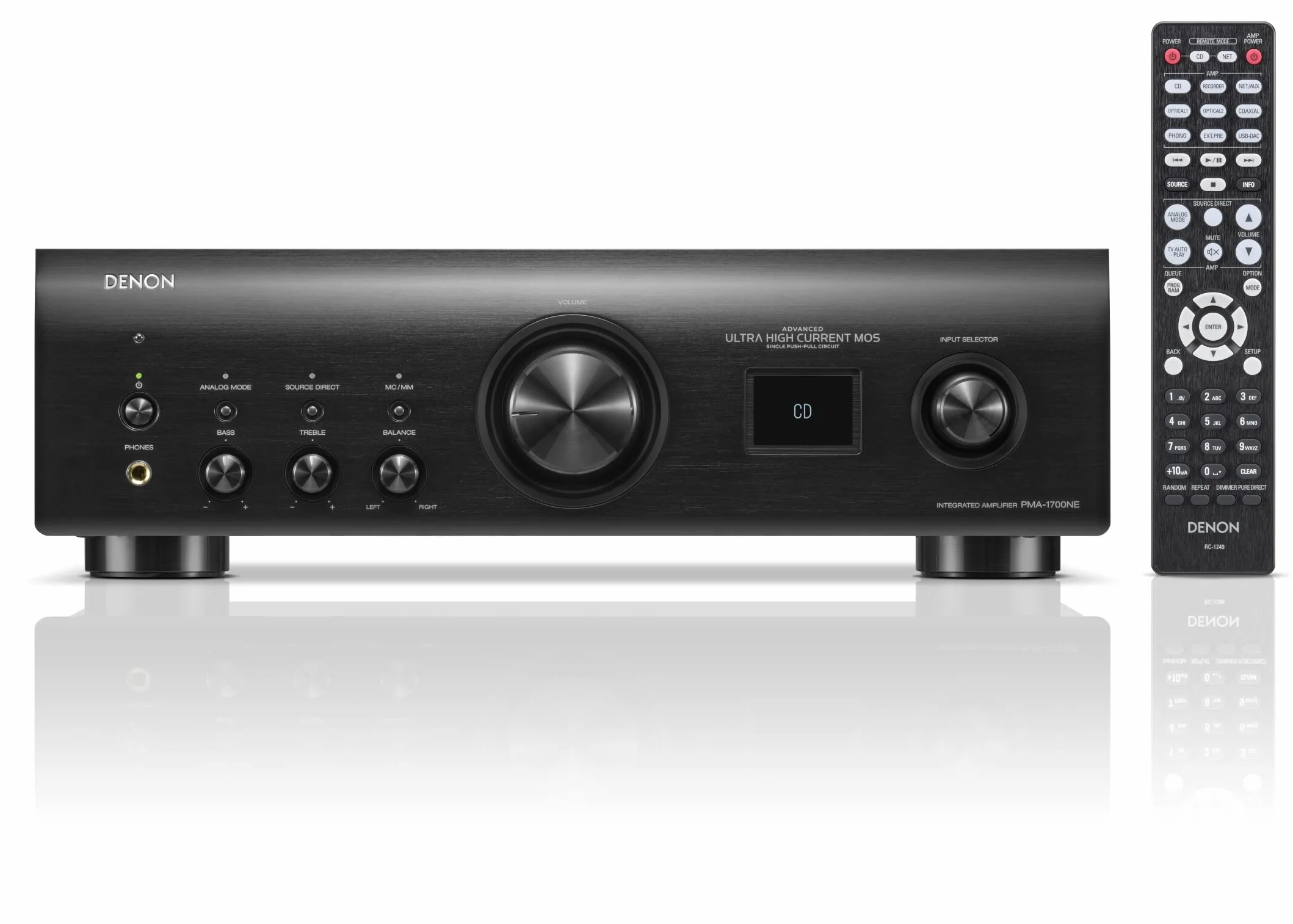 Denon PMA1700NE schwarz Głośnik Bluetooth, Czarny, 2 x 140W