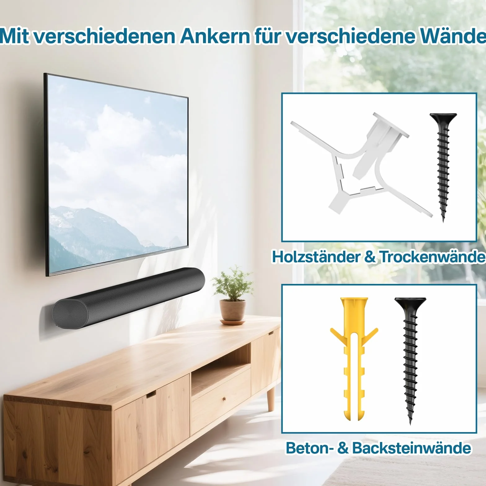 notiela Heavy-Duty uchwyt na soundbar do Sonos Arc i Sonos Arc Ultra uchwyt ścienny - pływająca metalowa półka do Sonos Arc i Arc Ultra, łatwy w montażu uchwyt ścienny Soundbar