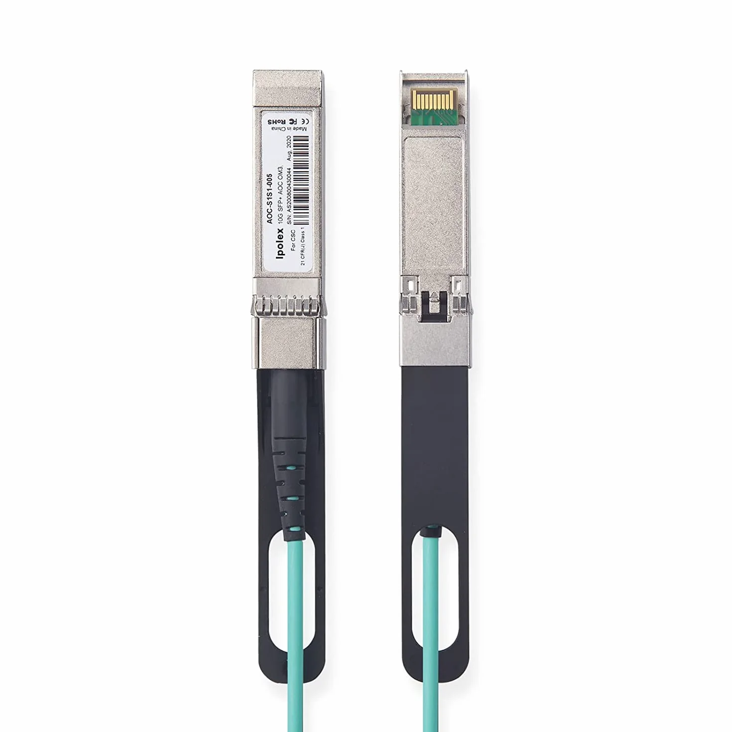 ipolex 10G SFP+ AOC Kabel optyczny 10GBASE, bezpośredni kabel światłowodowy OM3 MMF ze złączami SFP+, do Cisco SFP-10G-AOC20M, Ubiquiti UniFi, Mikrotik, D-Link itp. 15 m (49-ft).