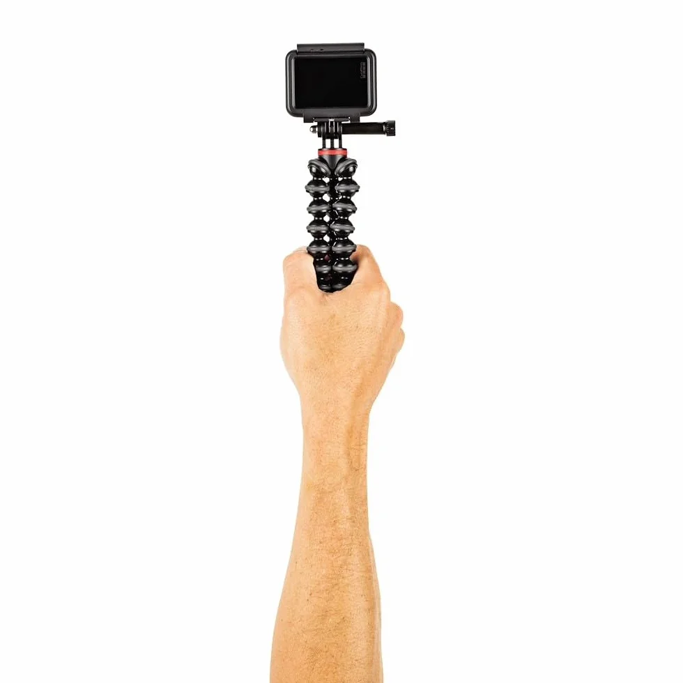 JOBY JB01516-BWW GorillaPod 500 Action flexibles Ministativ (mit Stiftbefestigung für GoPro, 360-Grad-Kameras und andere Action-Kameras, Traglast bis zu 500 g)