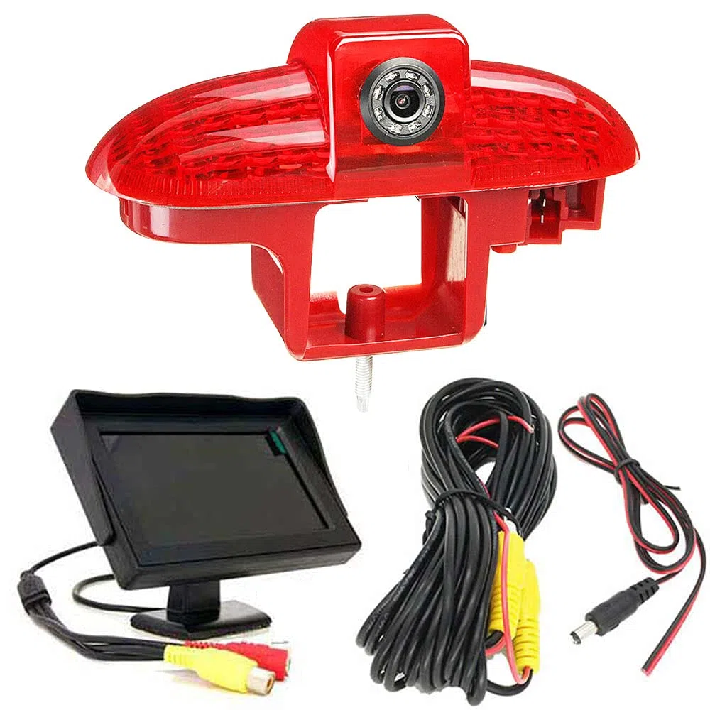 Lampa hamowania HD kamera cofania zestaw z monitorem LCD 4,3", zamiennik kamery cofania do Renault Trafic II III Diesel Petrol FWD FL EL JL JG FG/Opel Vivaro Diesel Petrol Chassis FWD A B C X82 X83 J7