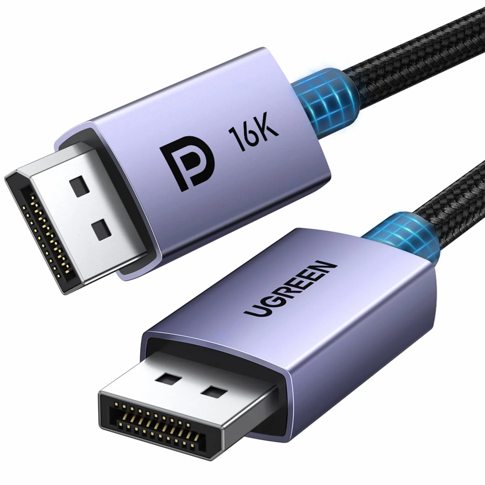 UGREEN Kabel DisplayPort 2.1 Certyfikat VESA, kabel DP 2.0 Kabel DP do DP obsługuje 16K przy 30 Hz, 8 K przy 60 Hz, 4K przy 240 Hz 80 Gb/s Kabel HDR, HDCP, DisplayPort 2.1 (3M)