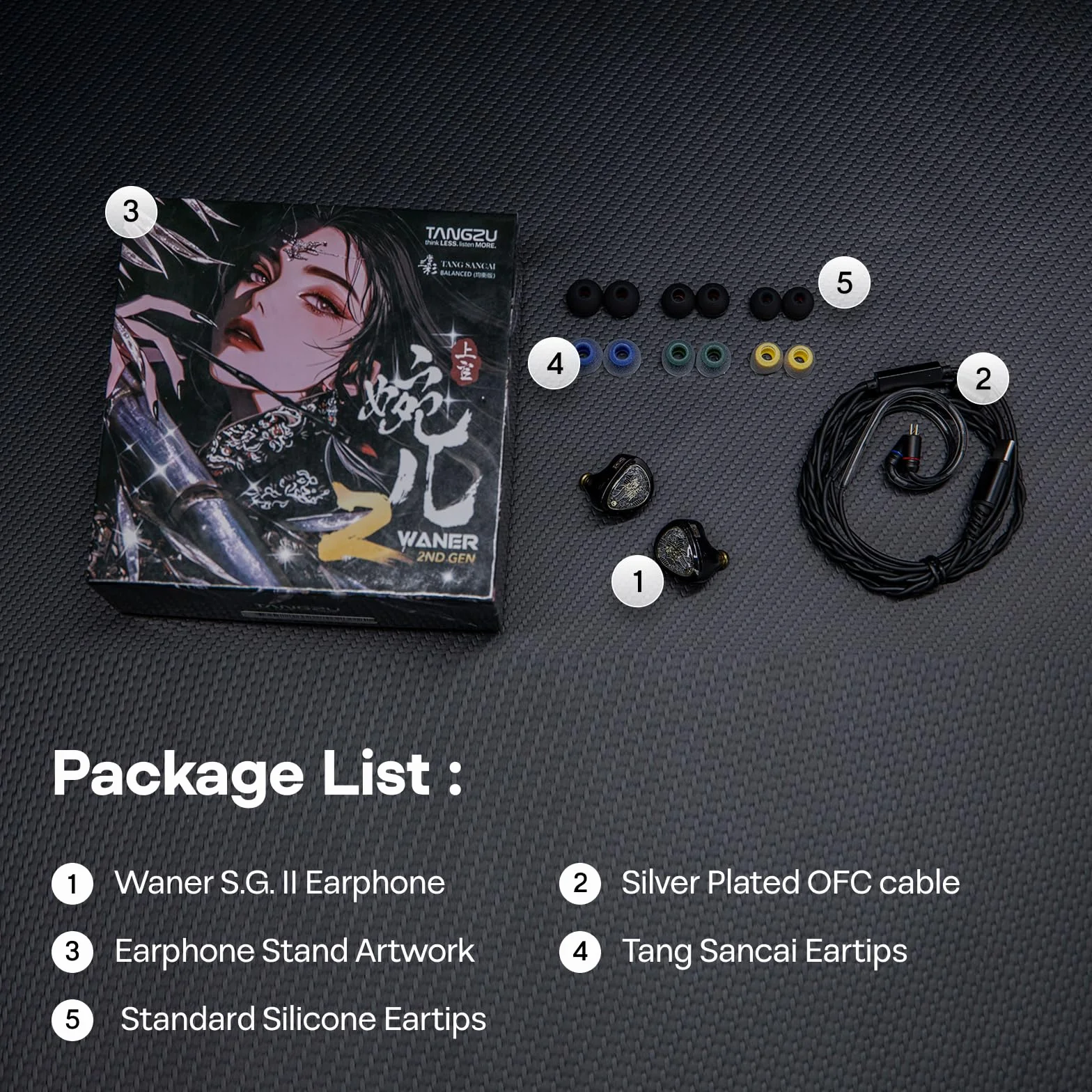 Linsoul TANGZU Wan'er S.G II In Ear Monitor, przewodowe słuchawki douszne HiFI, 10-milimetrowy przetwornik dynamiczny z membraną PET Słuchawki IEM (Przezroczysty biały, 3,5 mm)