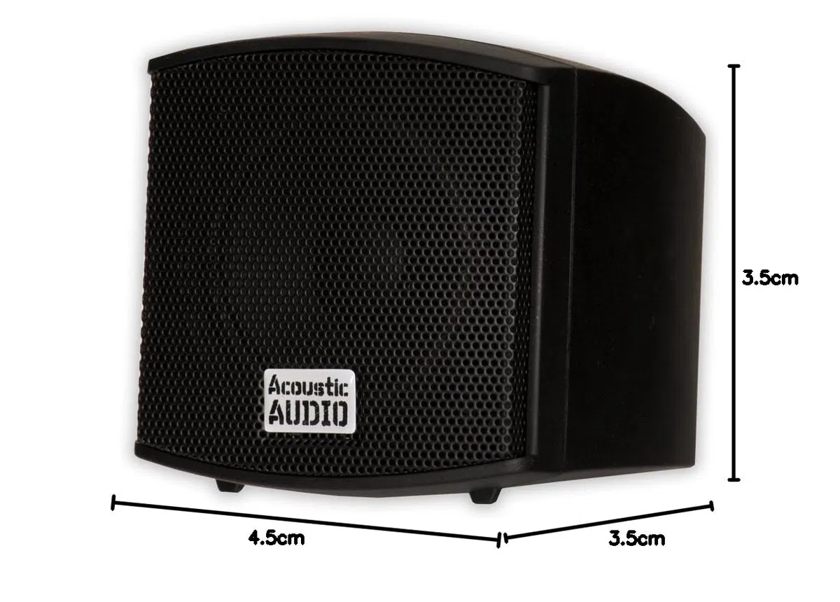 Acoustic Audio AA321B Mountable Indoor Speakers 400 Watts Black Bookshelf Pair